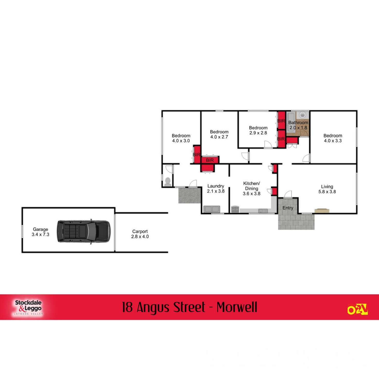 Floorplan of Homely house listing, 18 Angus Street, Morwell VIC 3840