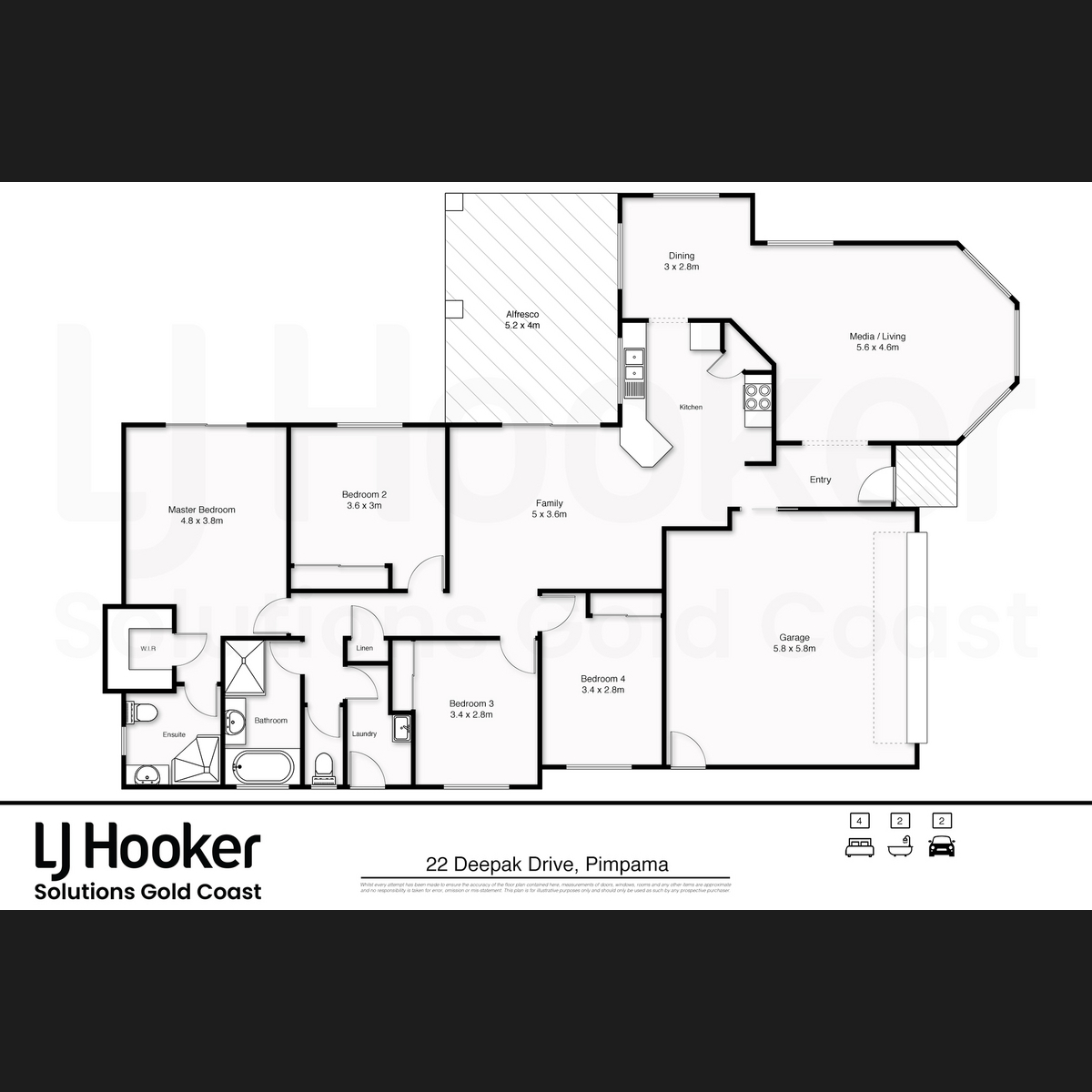 Floorplan of Homely house listing, 22 Deepak Drive, Pimpama QLD 4209