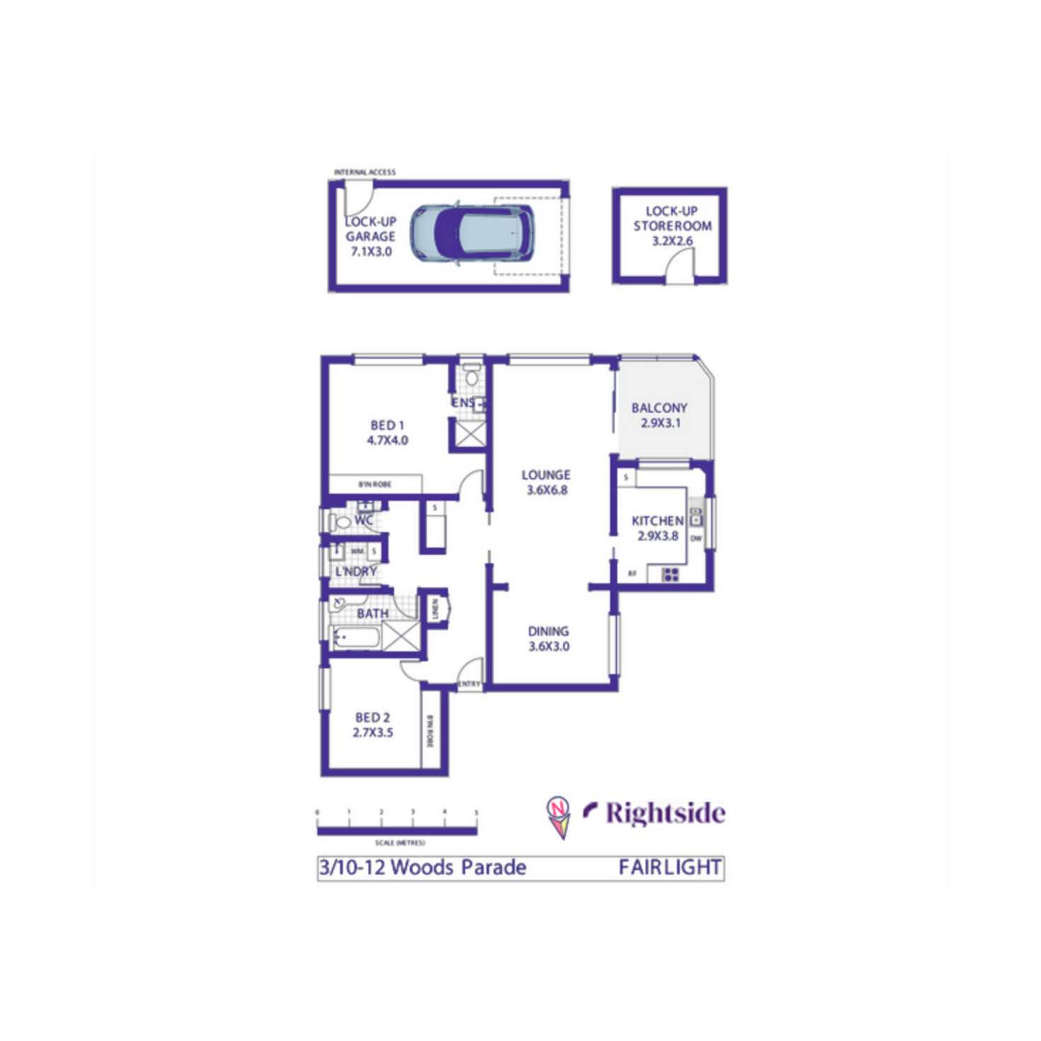 Floorplan of Homely apartment listing, 3/10-12 Woods Parade, Fairlight NSW 2094