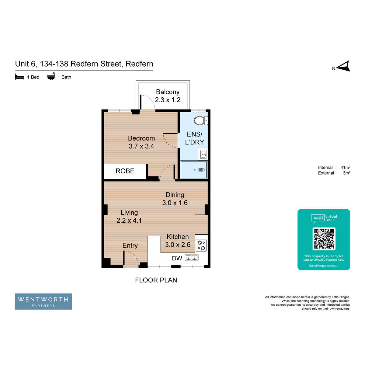 Floorplan of Homely apartment listing, 6/134-138 Redfern Street, Redfern NSW 2016