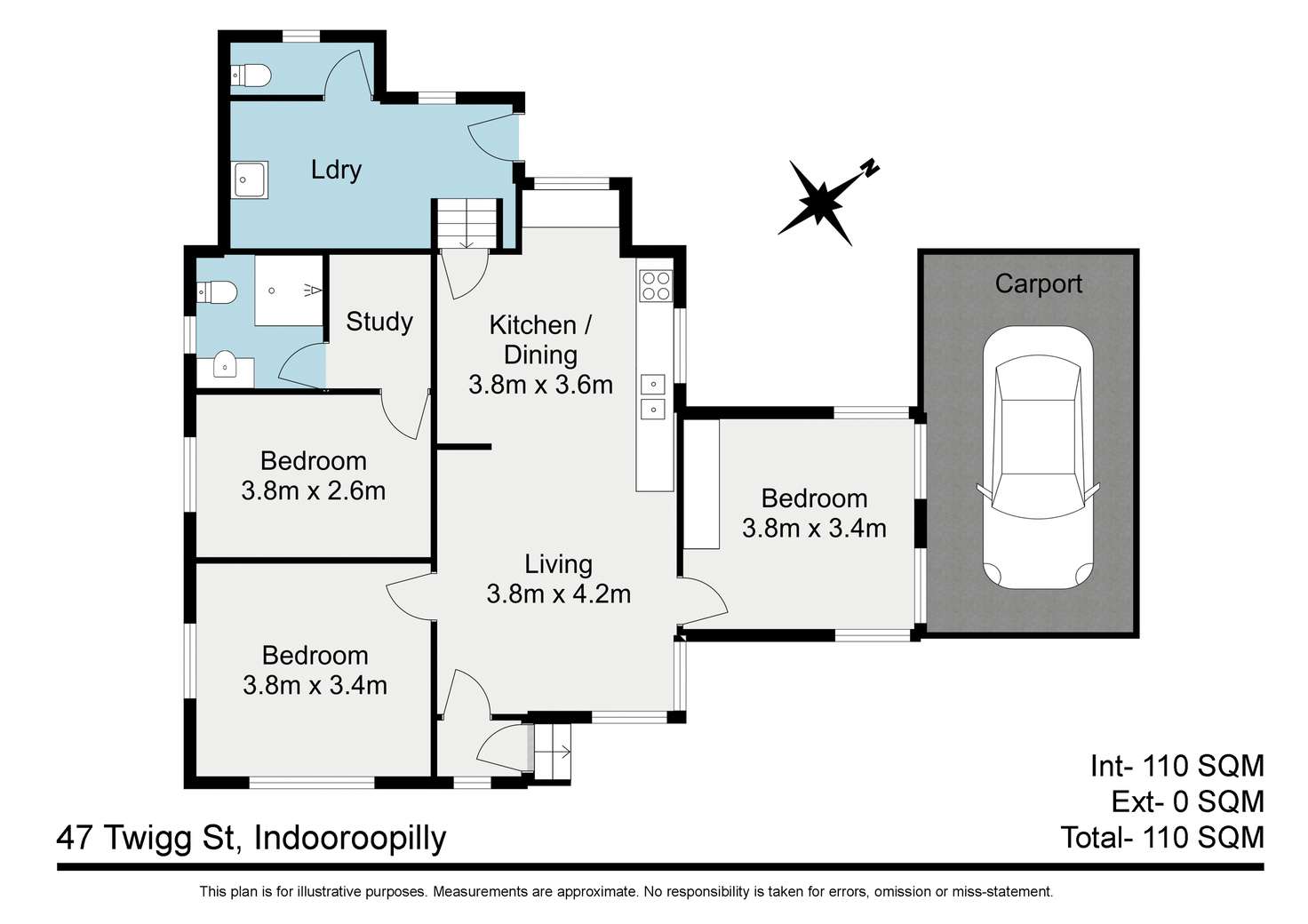 Floorplan of Homely house listing, 47 Twigg Street, Indooroopilly QLD 4068