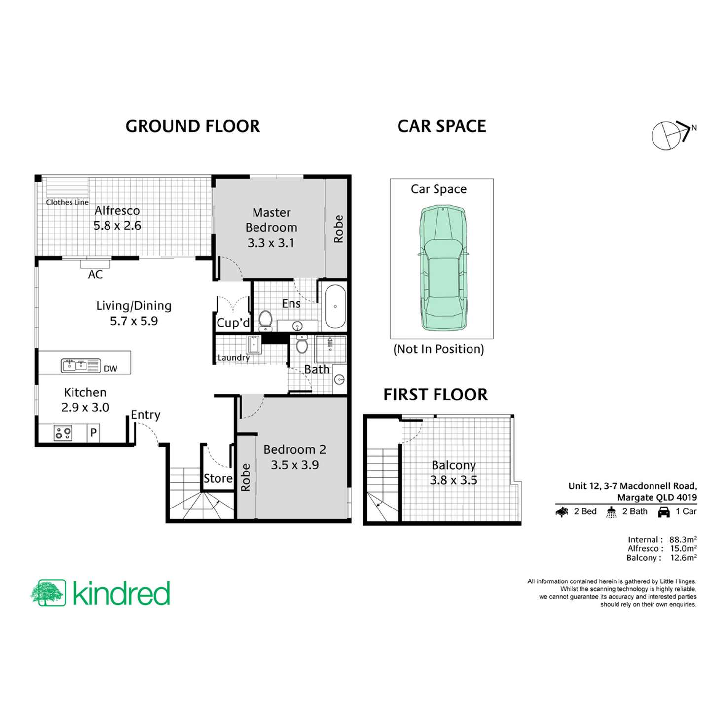 Floorplan of Homely unit listing, 12/3-7 MacDonnell Road, Margate QLD 4019
