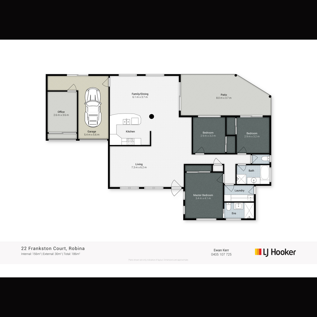 Floorplan of Homely house listing, 22 Frankston Court, Robina QLD 4226