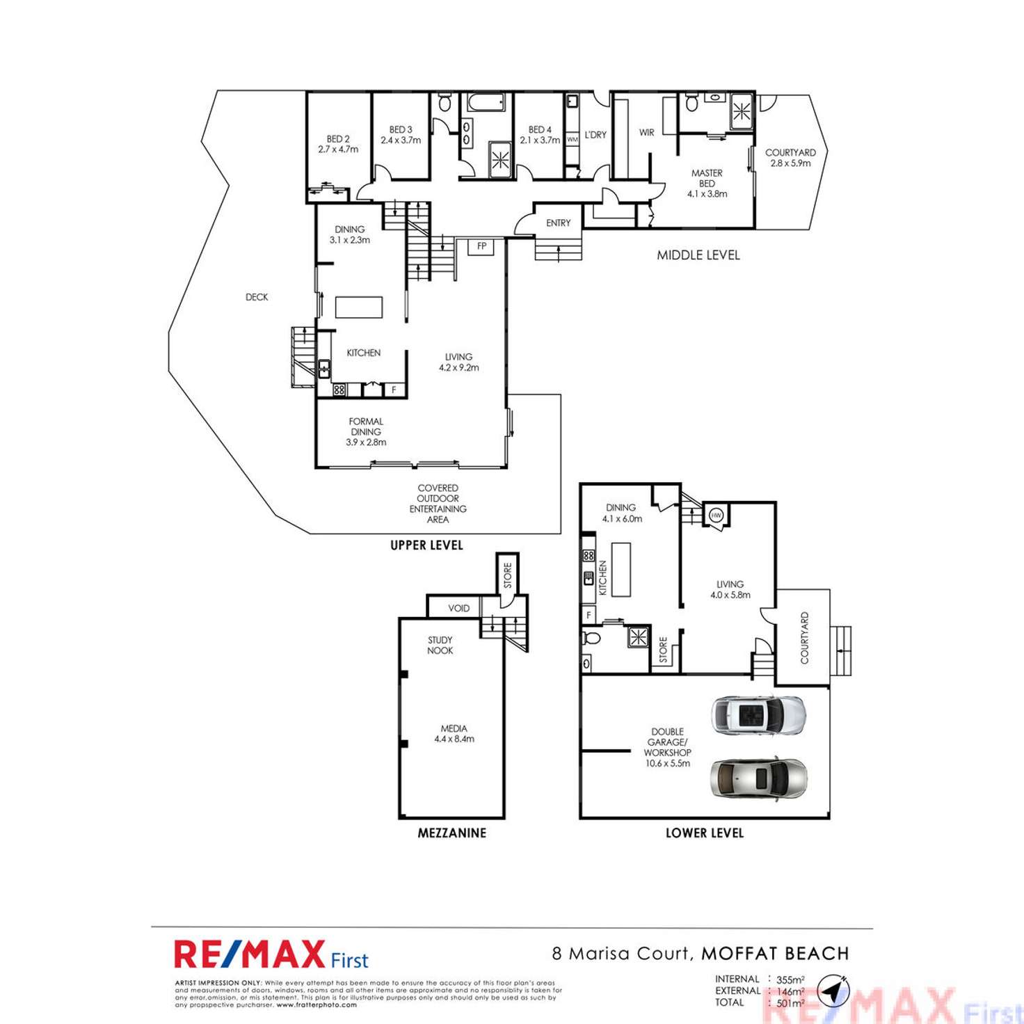 Floorplan of Homely house listing, 8 Marisa Court, Moffat Beach QLD 4551