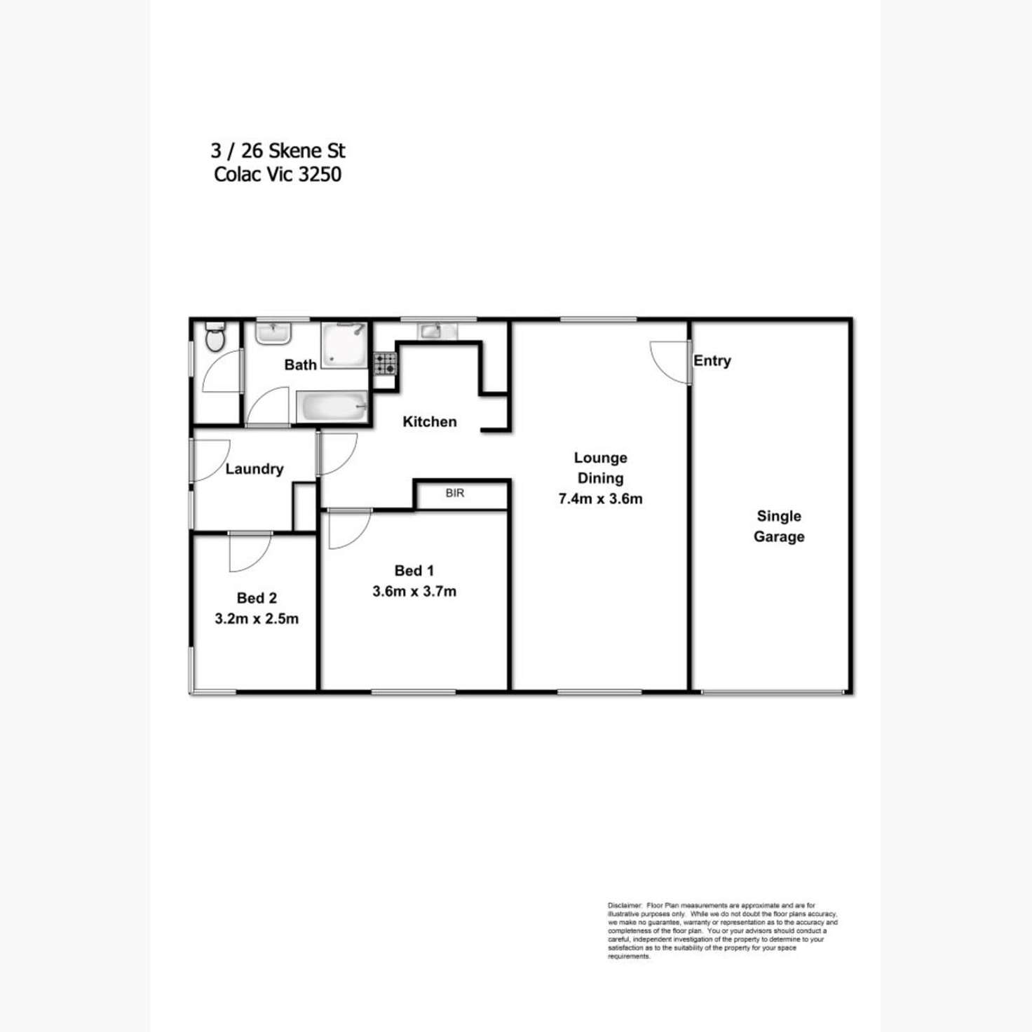 Floorplan of Homely unit listing, 3/26 Skene Street, Colac VIC 3250