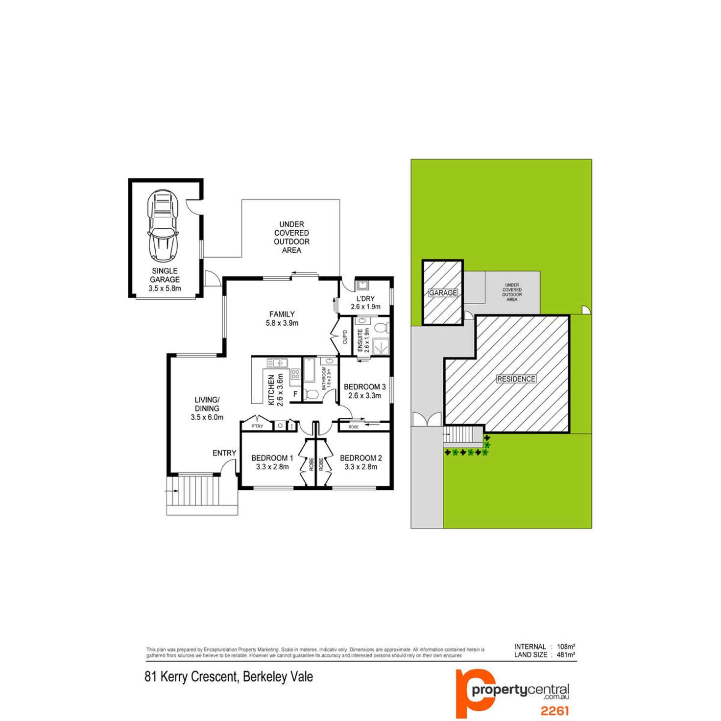 Floorplan of Homely house listing, 81 Kerry Crescent, Berkeley Vale NSW 2261