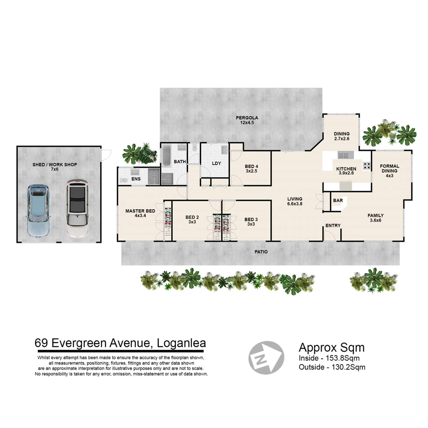 Floorplan of Homely house listing, 69 Evergreen Avenue, Loganlea QLD 4131