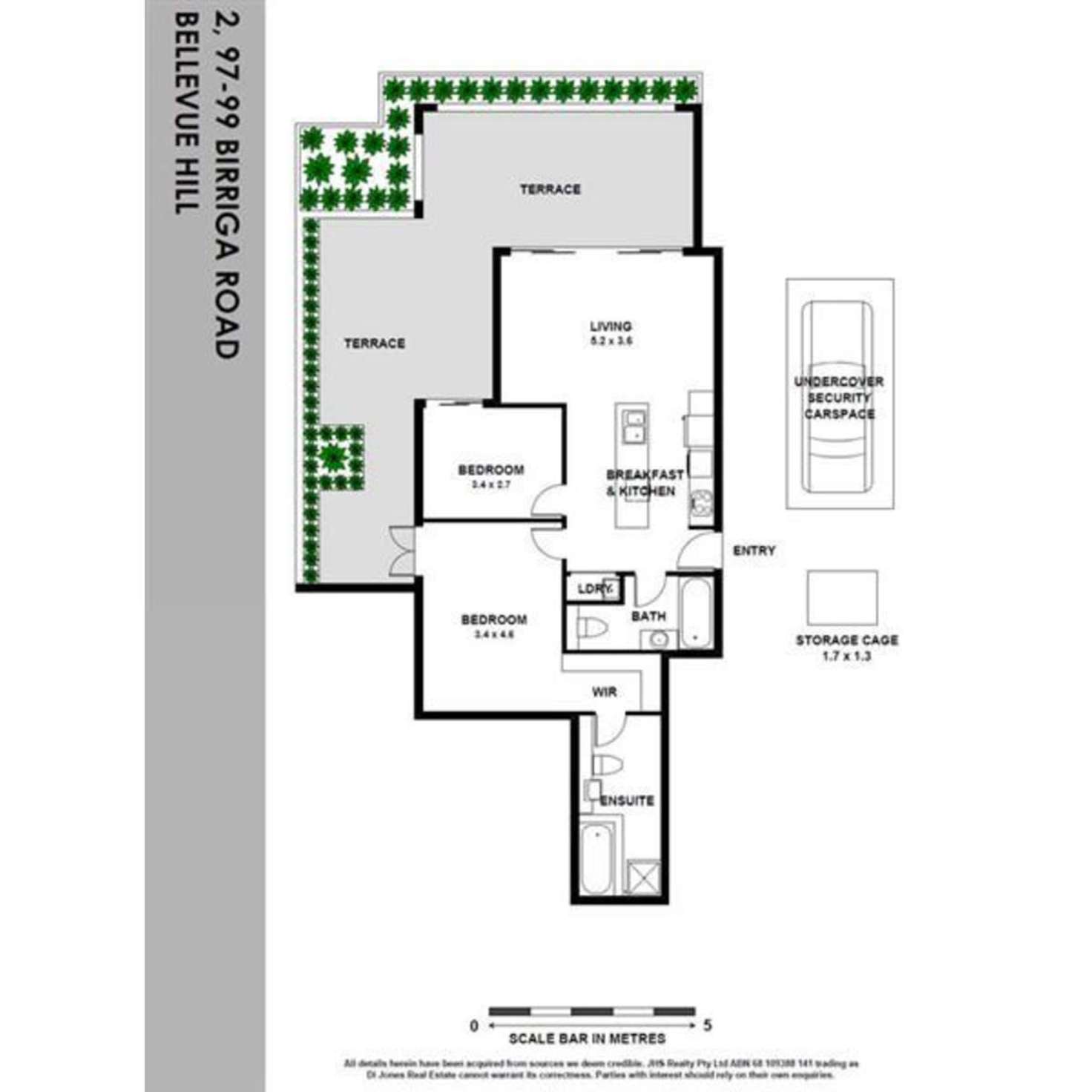 Floorplan of Homely apartment listing, 2/97-99 Birriga Road, Bellevue Hill NSW 2023