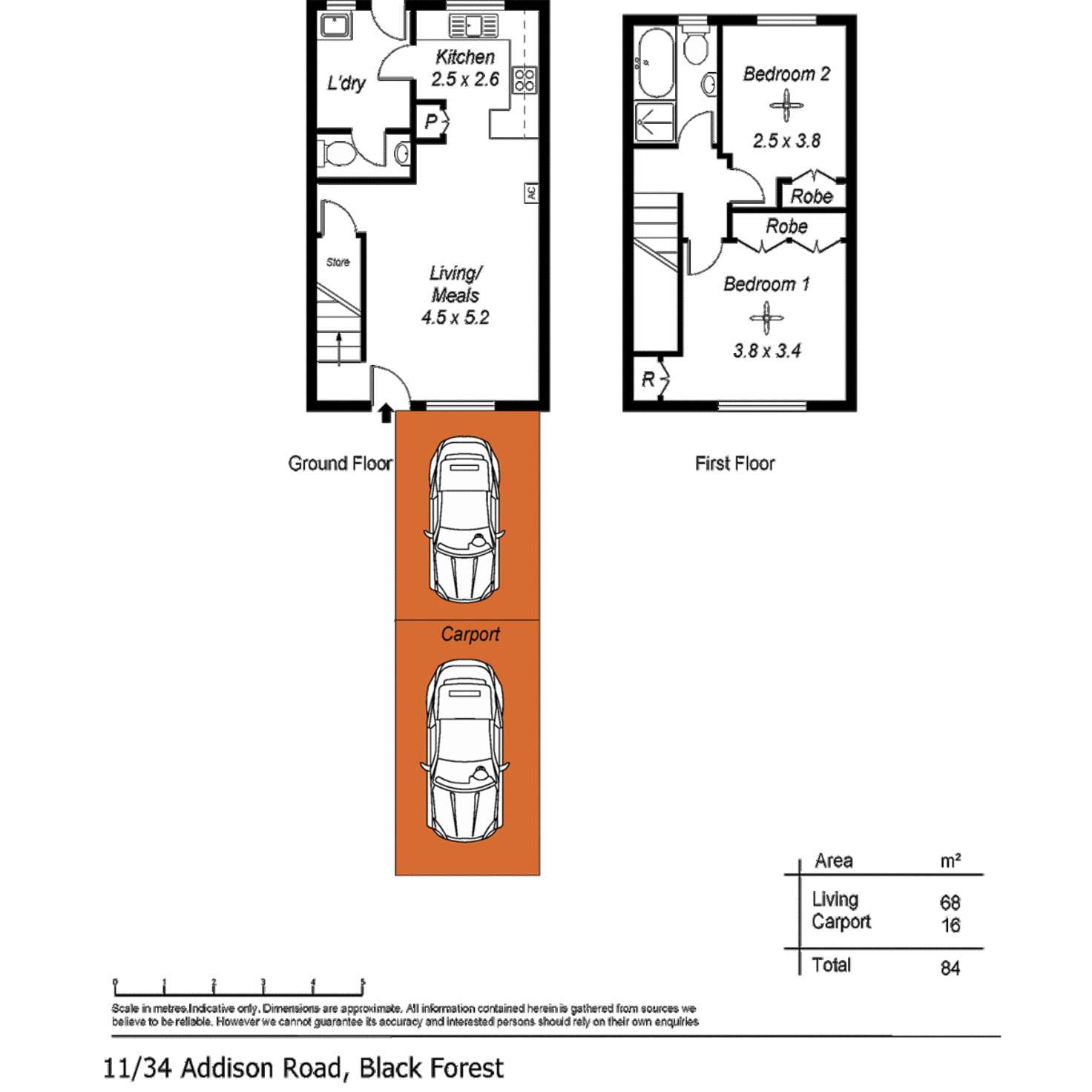 Floorplan of Homely townhouse listing, 11/34 Addison Road, Black Forest SA 5035