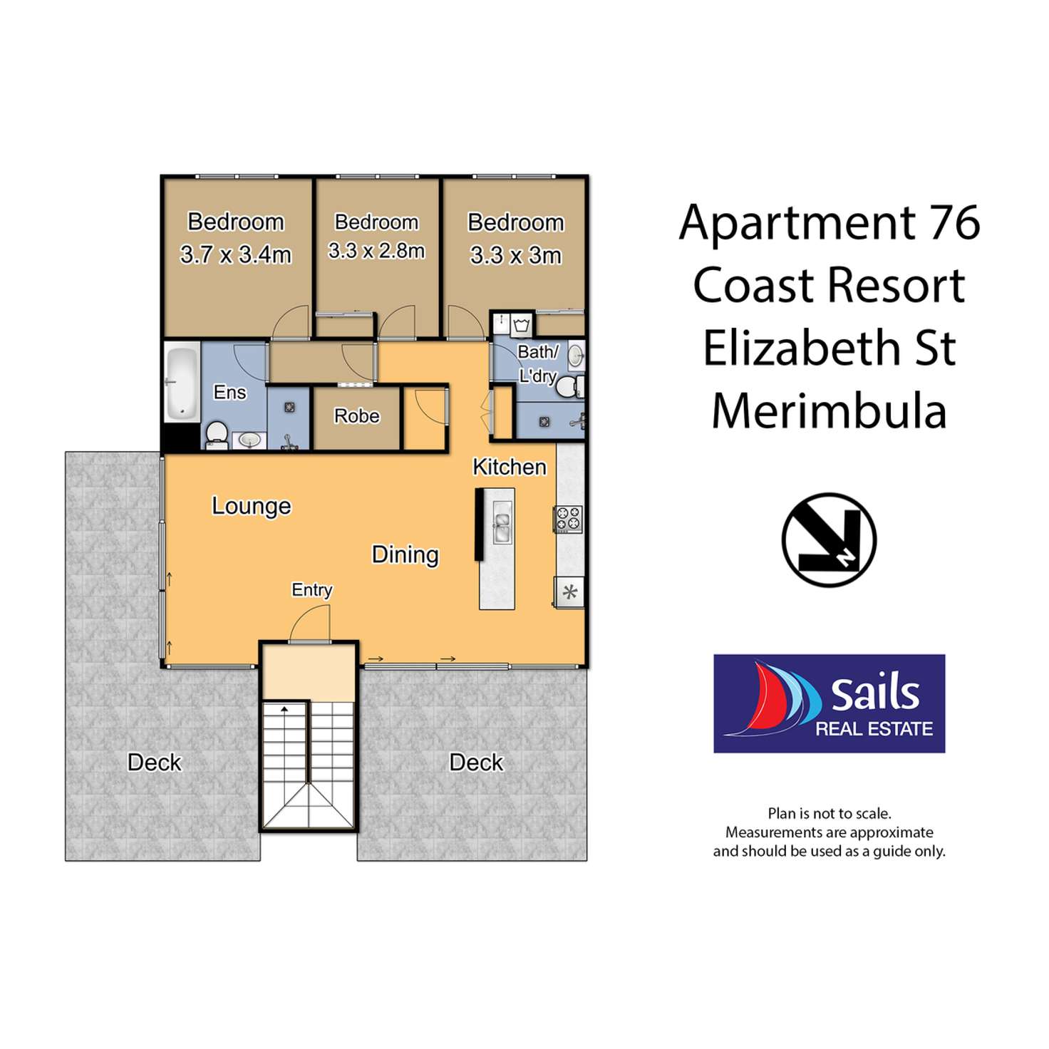 Floorplan of Homely unit listing, 76/1 Elizabeth Street, Merimbula NSW 2548