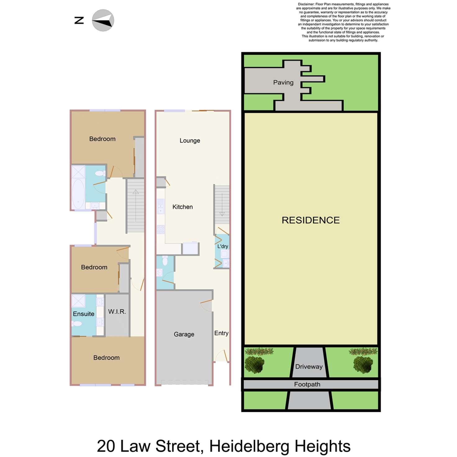 Floorplan of Homely townhouse listing, 20 Law Street, Heidelberg Heights VIC 3081