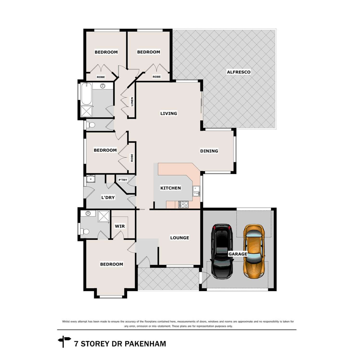 Floorplan of Homely house listing, 7 Storey Drive, Pakenham VIC 3810