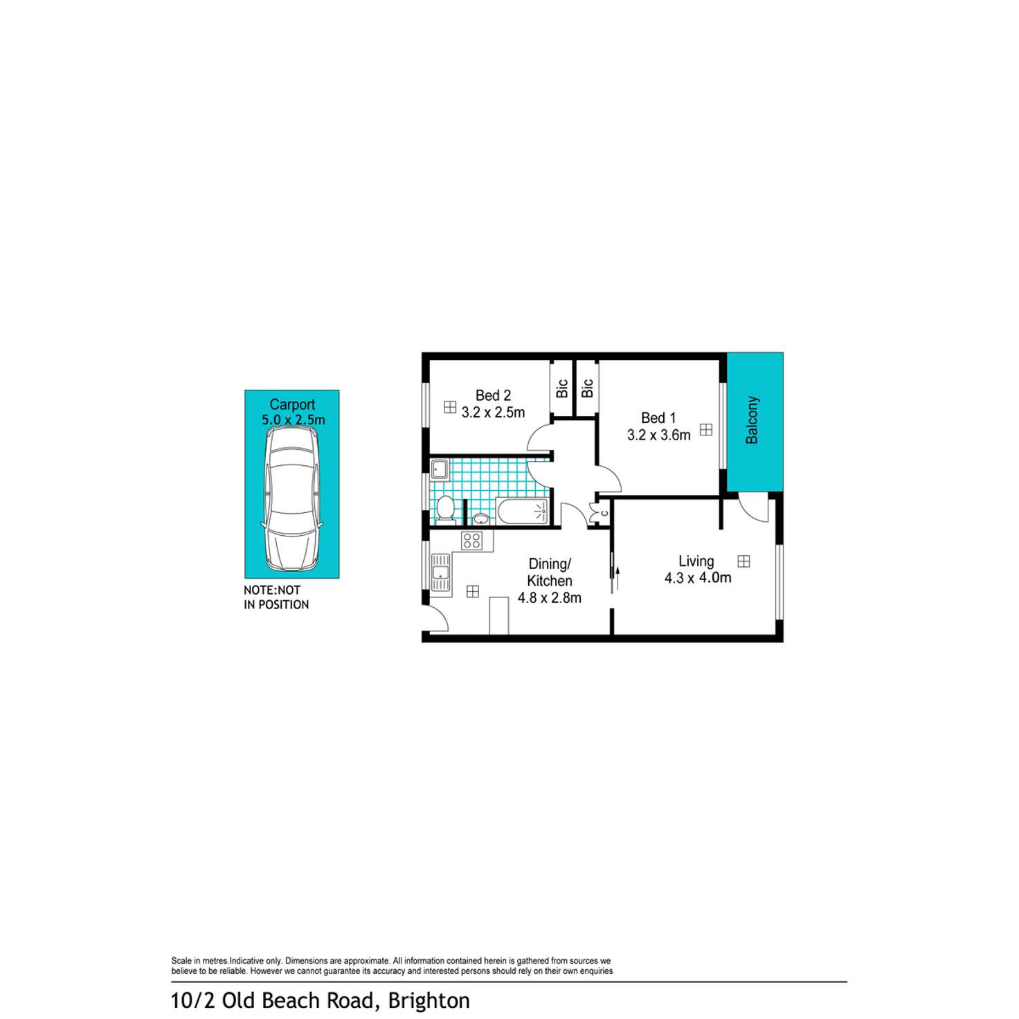 Floorplan of Homely unit listing, 10/2 Old Beach Road, Brighton SA 5048