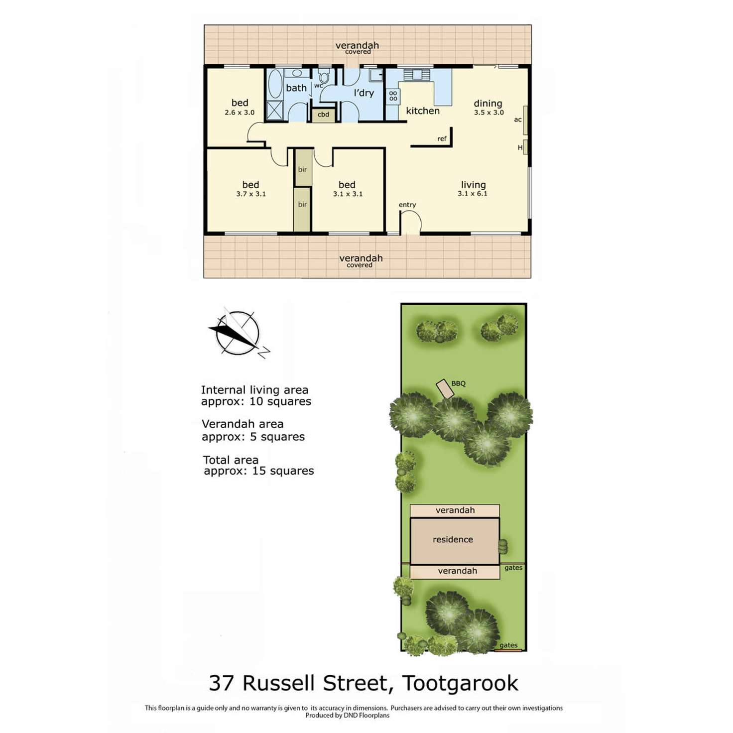Floorplan of Homely house listing, 37 Russell Street, Tootgarook VIC 3941