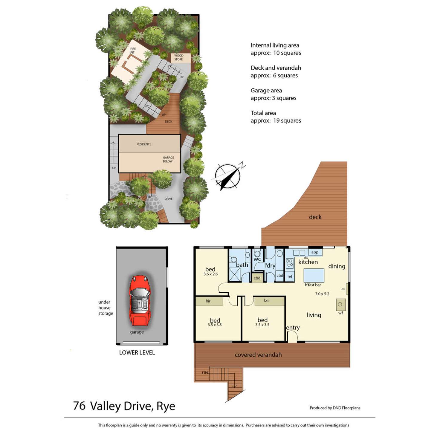 Floorplan of Homely house listing, 76 Valley Drive, Rye VIC 3941