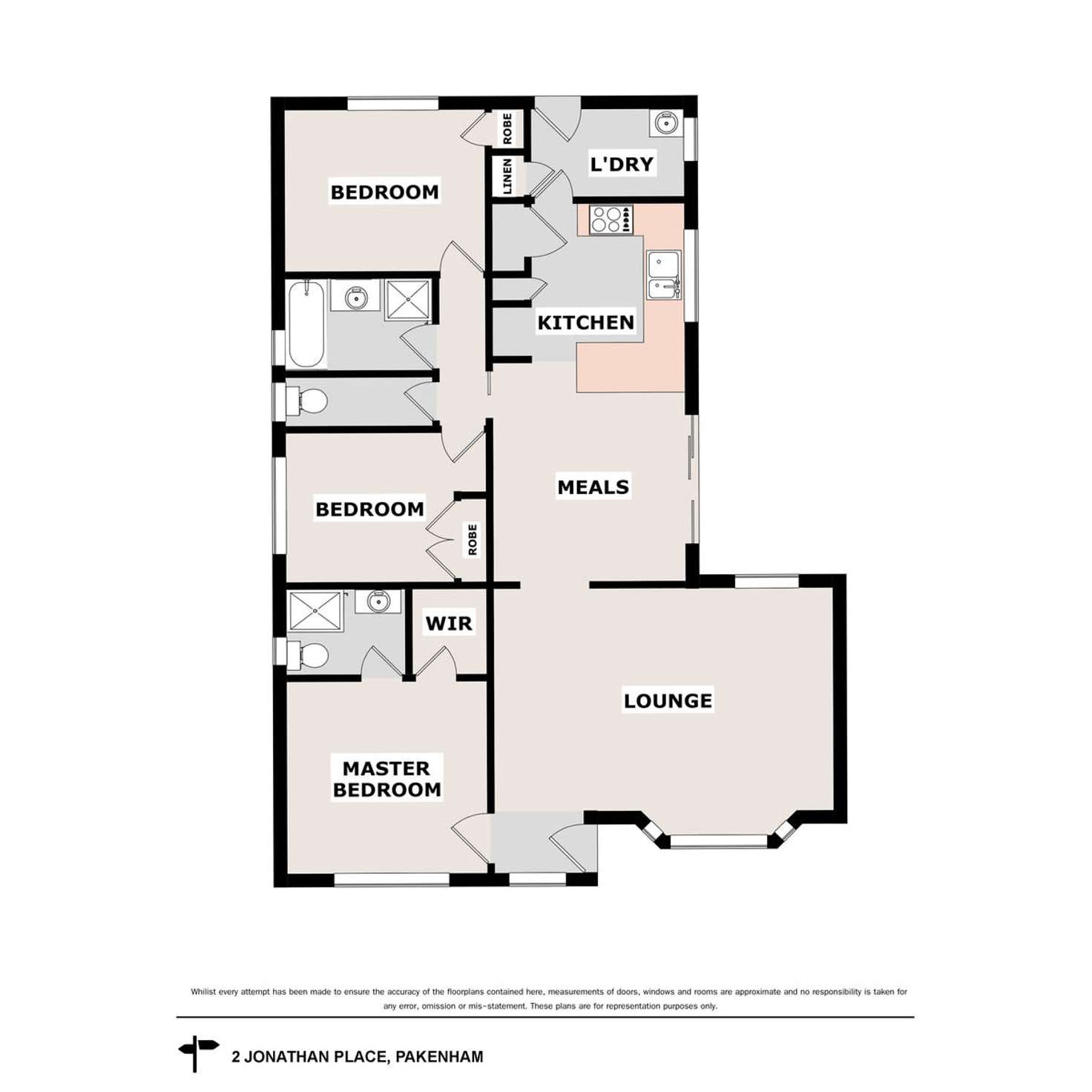 Floorplan of Homely house listing, 2 Jonathan Place, Pakenham VIC 3810