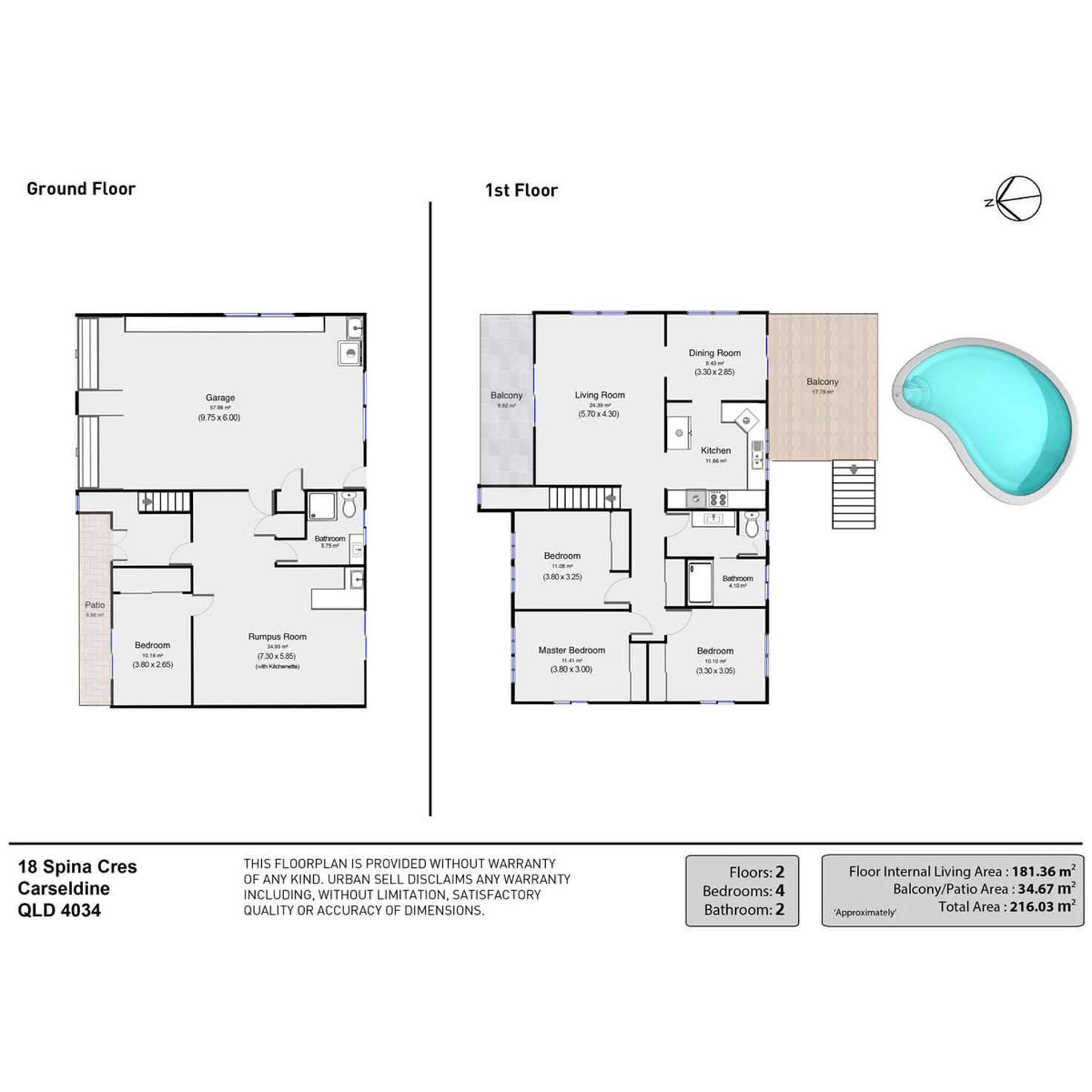 Floorplan of Homely house listing, 18 Spina Crescent, Carseldine QLD 4034