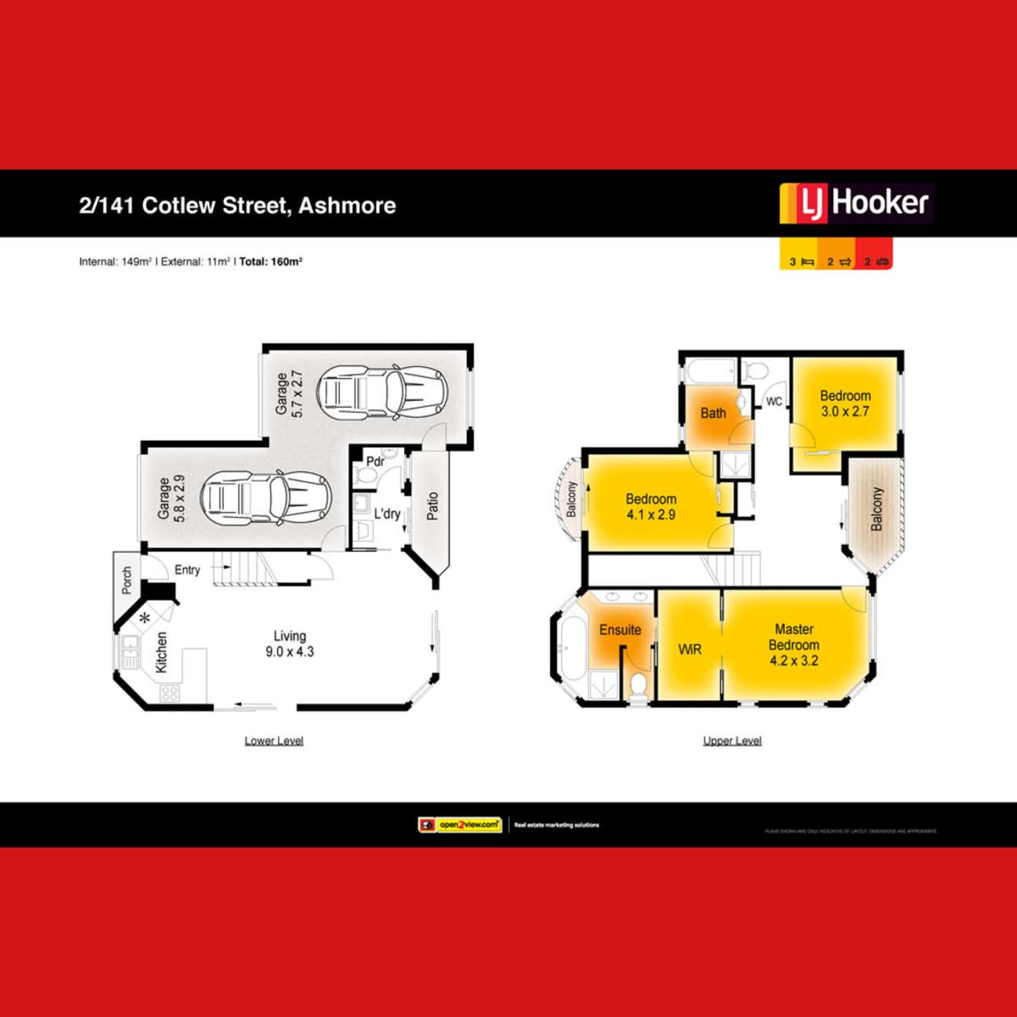 Floorplan of Homely townhouse listing, 2/141 Cotlew Street, Ashmore QLD 4214