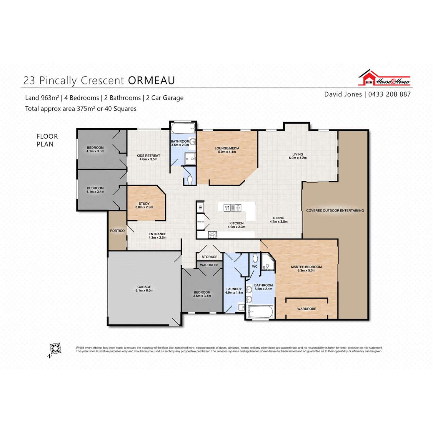 Floorplan of Homely house listing, 23 Pincally Crescent, Ormeau QLD 4208