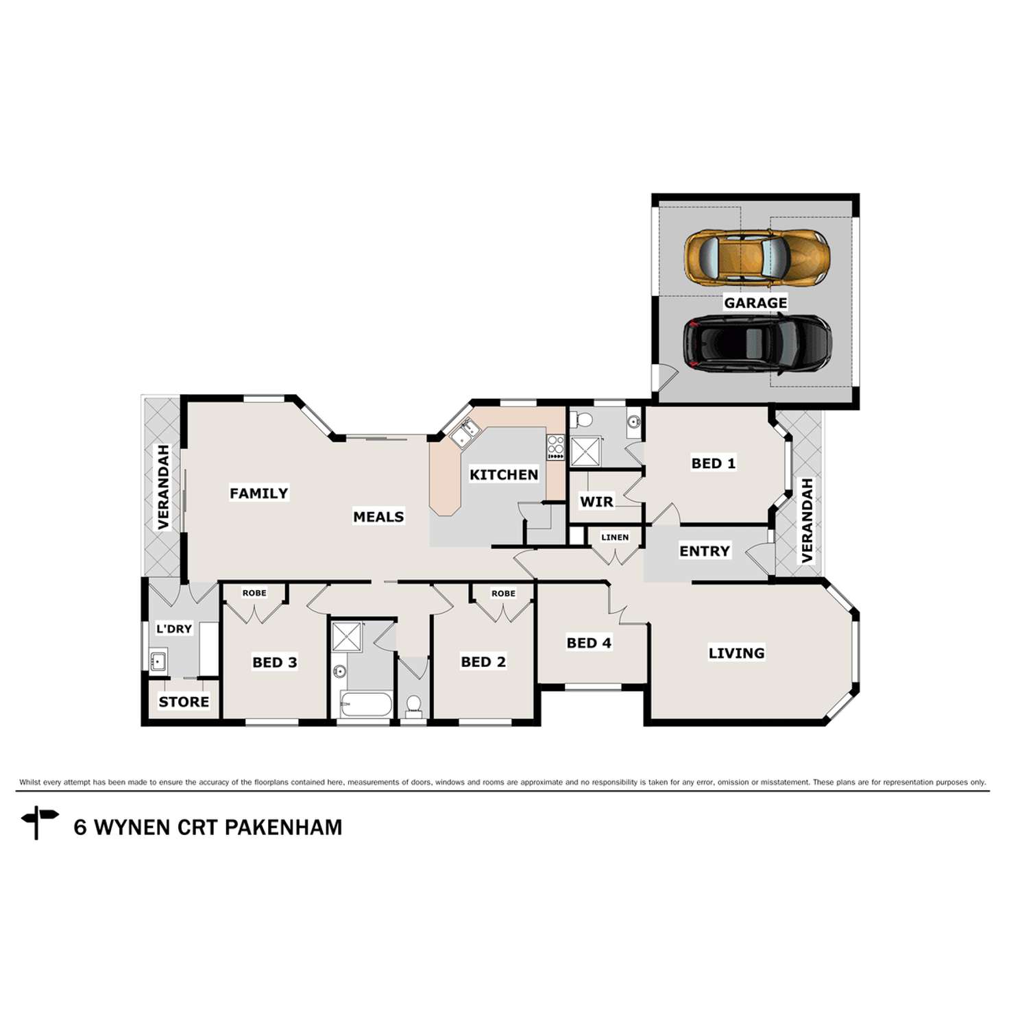 Floorplan of Homely house listing, 6 Wynen Court, Pakenham VIC 3810