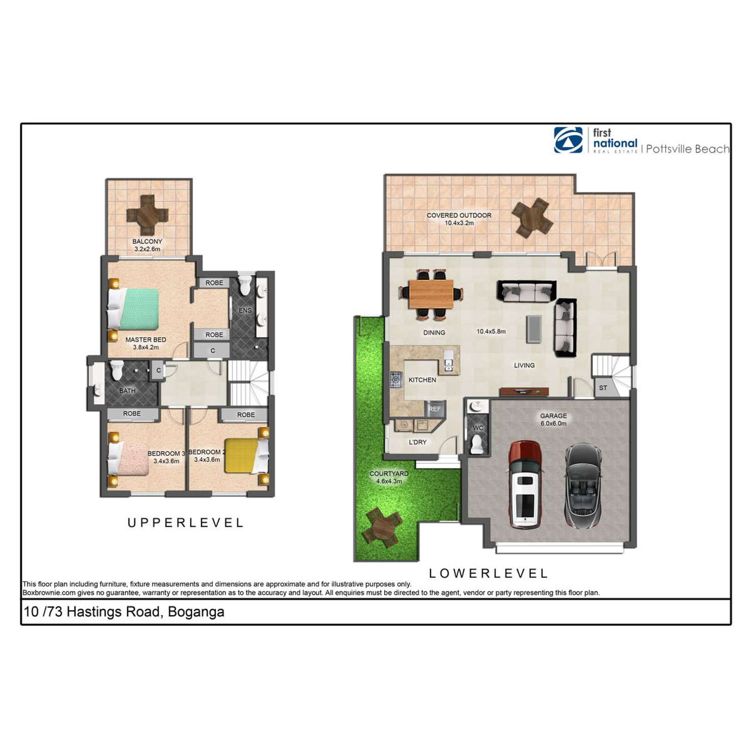 Floorplan of Homely townhouse listing, 10/73 Hastings Road, Bogangar NSW 2488