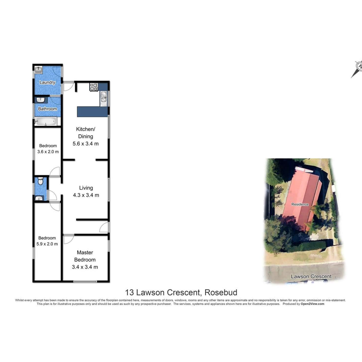 Floorplan of Homely house listing, 13 Lawson Crescent, Rosebud VIC 3939