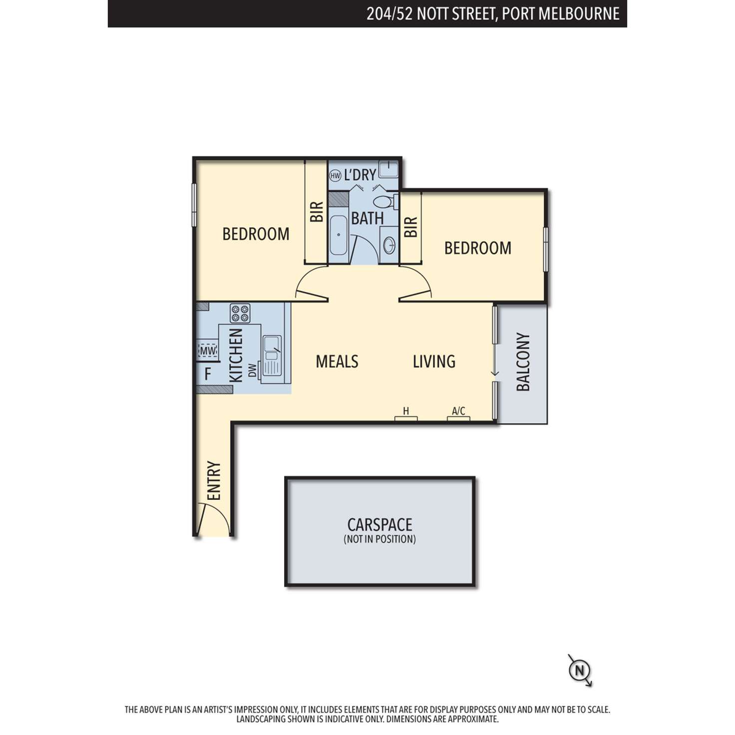 Floorplan of Homely apartment listing, 204/52 Nott Street, Port Melbourne VIC 3207