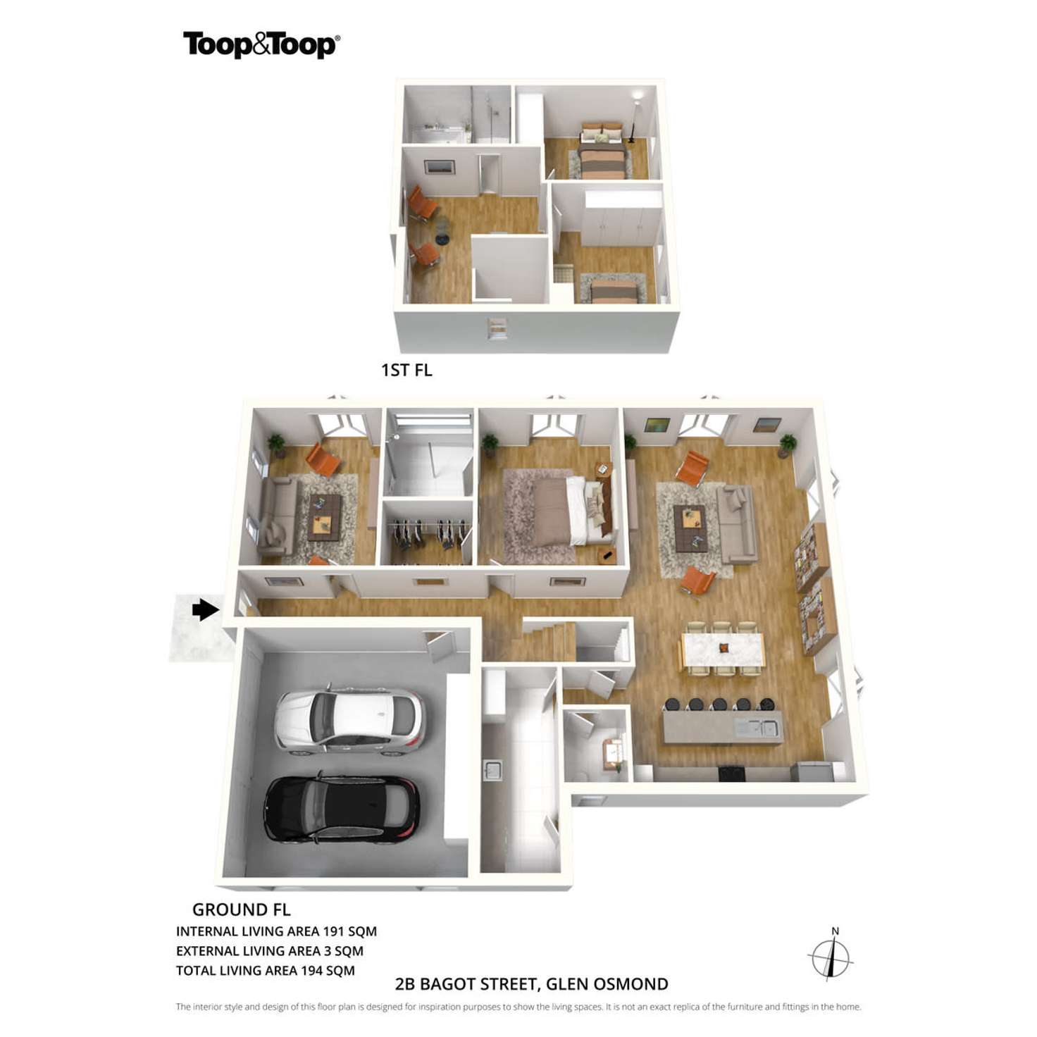 Floorplan of Homely house listing, 2B Bagot Street, Glen Osmond SA 5064
