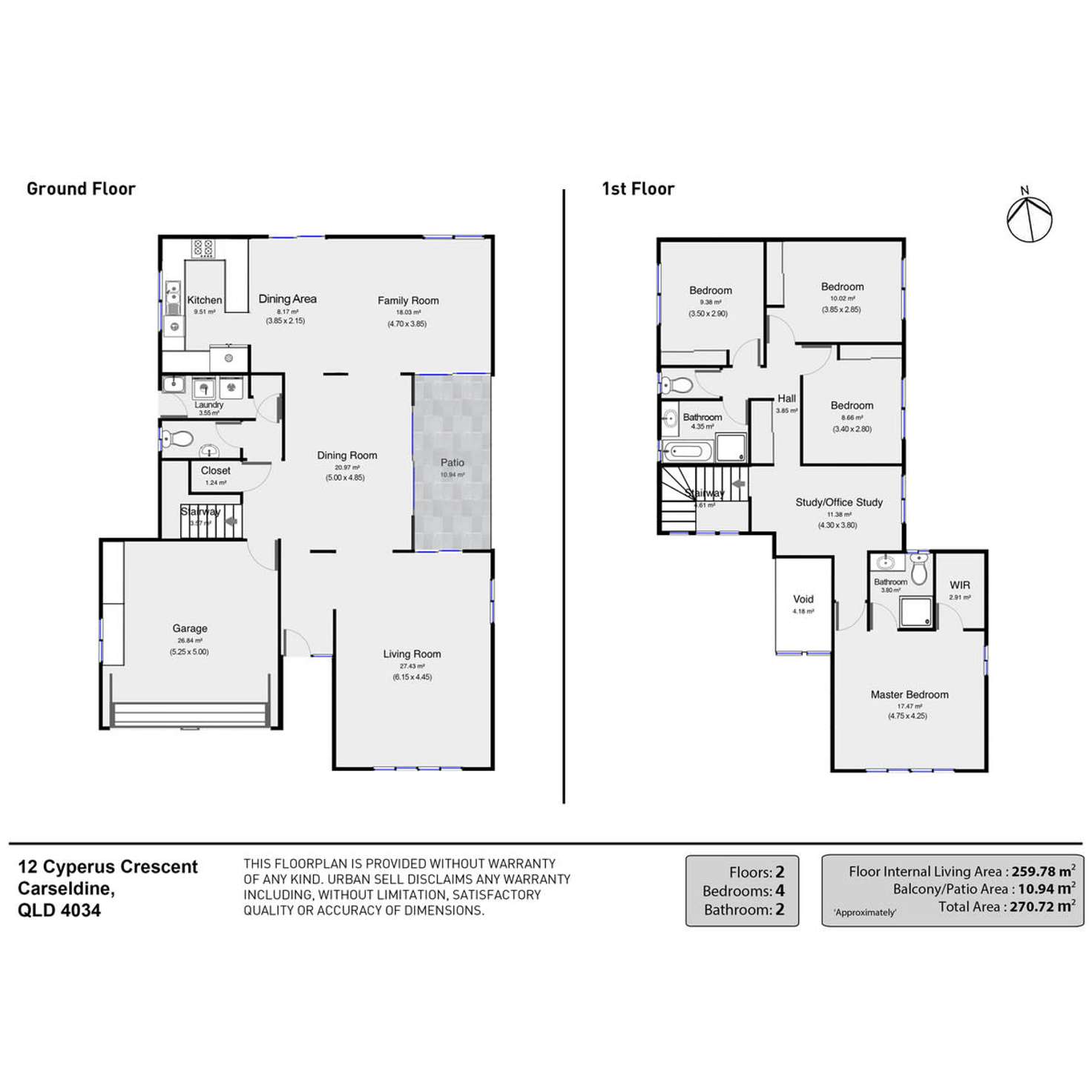 Floorplan of Homely house listing, 12 Cyperus Crescent, Carseldine QLD 4034