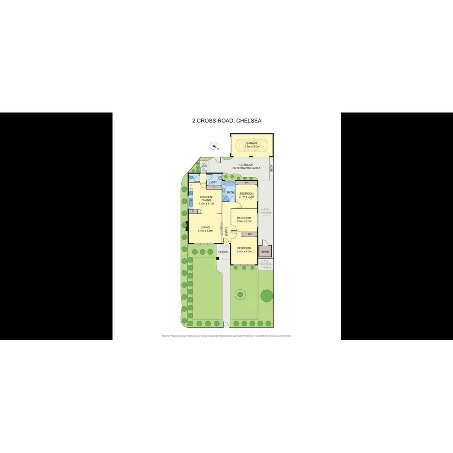 Floorplan of Homely house listing, 2 Cross Road, Chelsea VIC 3196