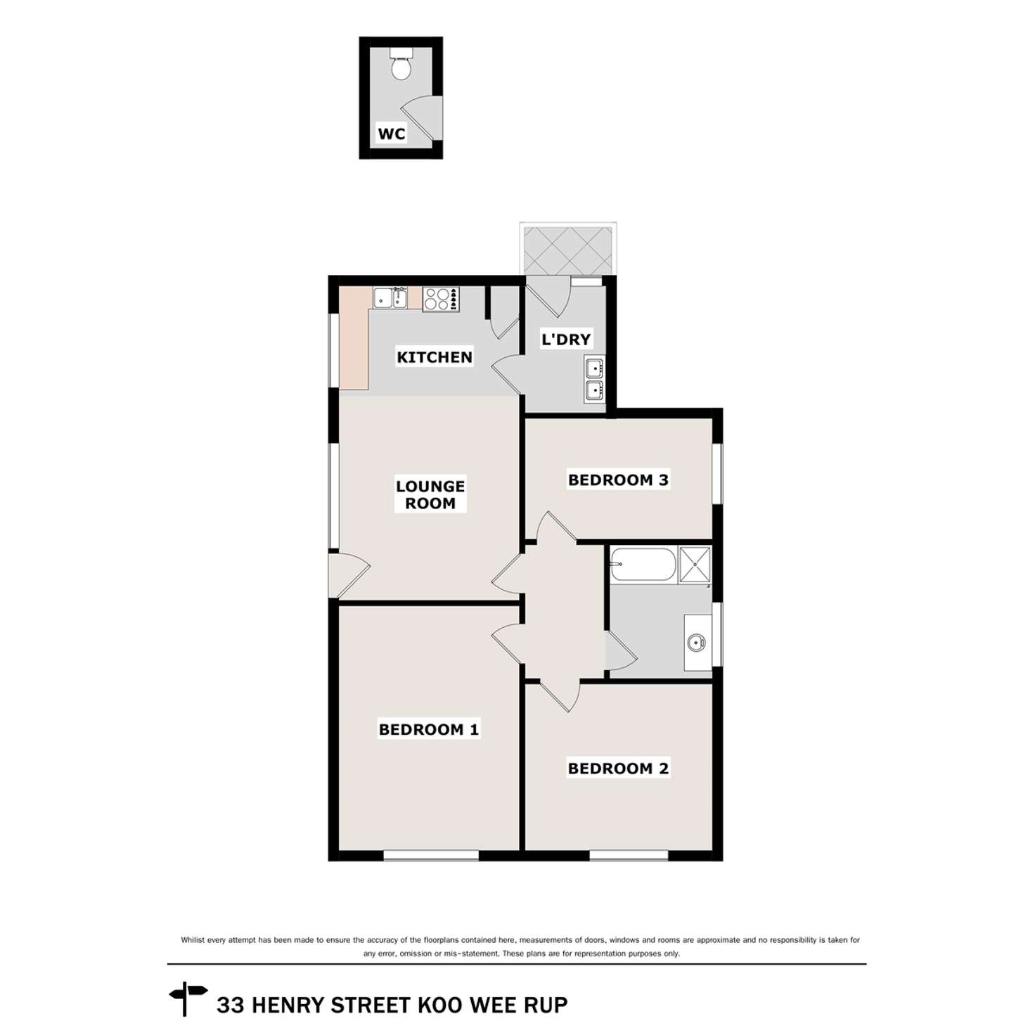 Floorplan of Homely house listing, 33 Henry Street, Koo Wee Rup VIC 3981