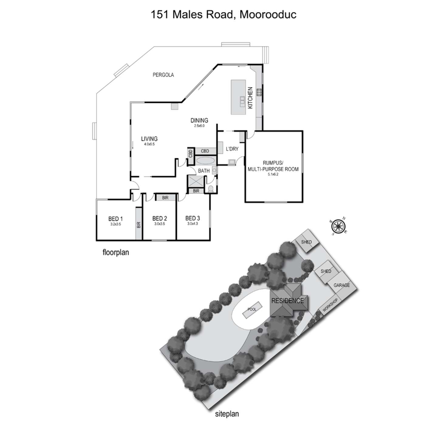 Floorplan of Homely house listing, 151 Males Road, Moorooduc VIC 3933