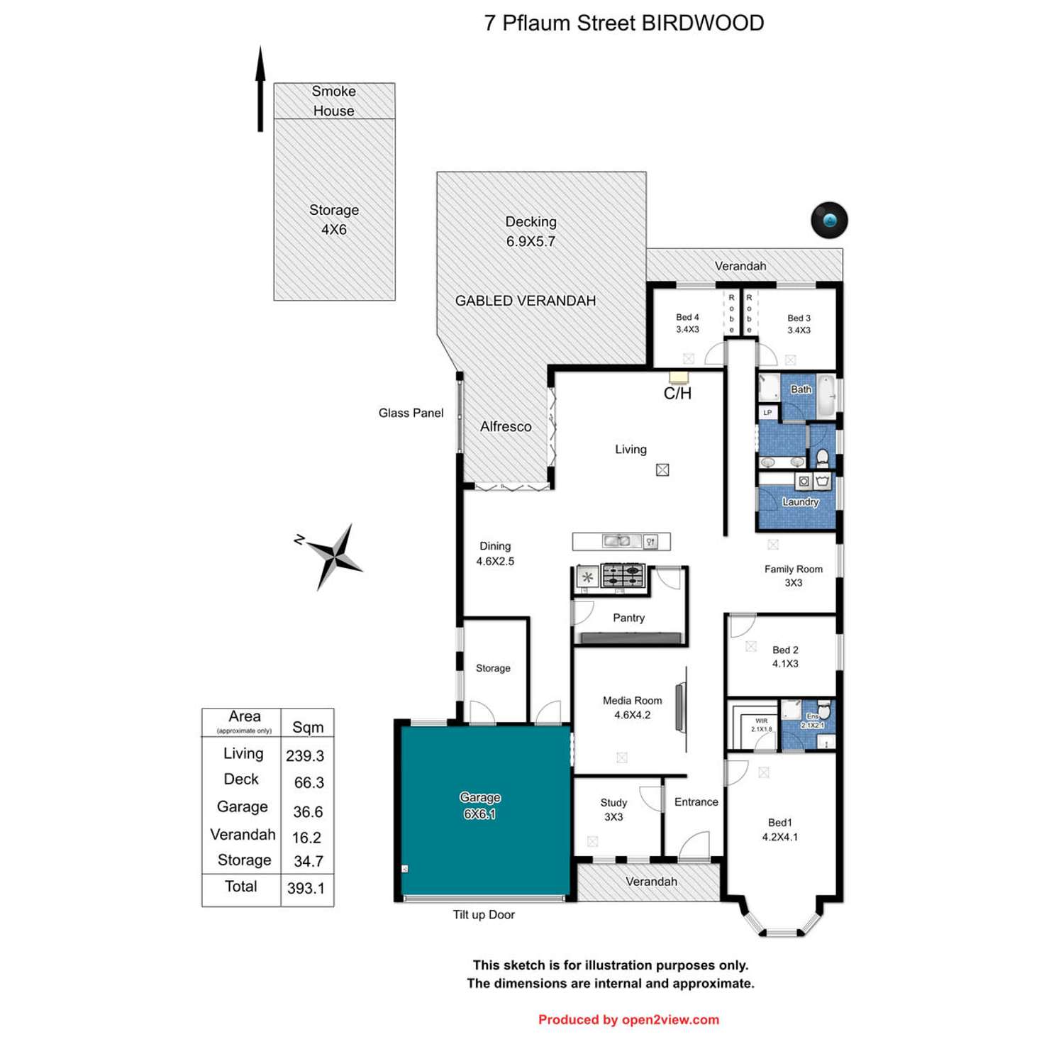 Floorplan of Homely house listing, 7 Pflaum Street, Birdwood SA 5234