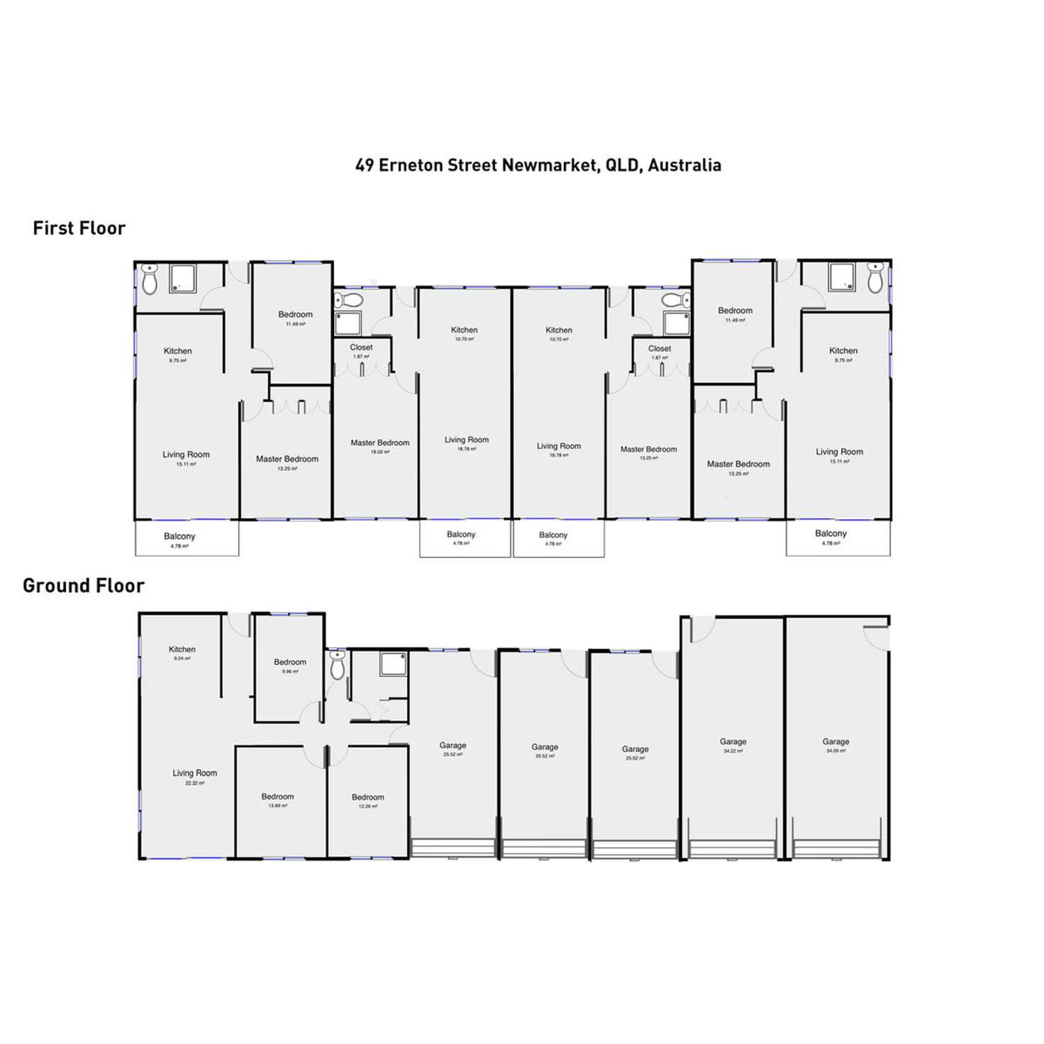 Floorplan of Homely blockOfUnits listing, 49 Erneton Street, Newmarket QLD 4051