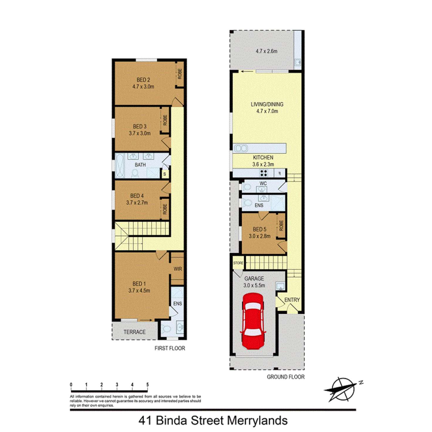 Floorplan of Homely semiDetached listing, 41 Binda Street, Merrylands NSW 2160