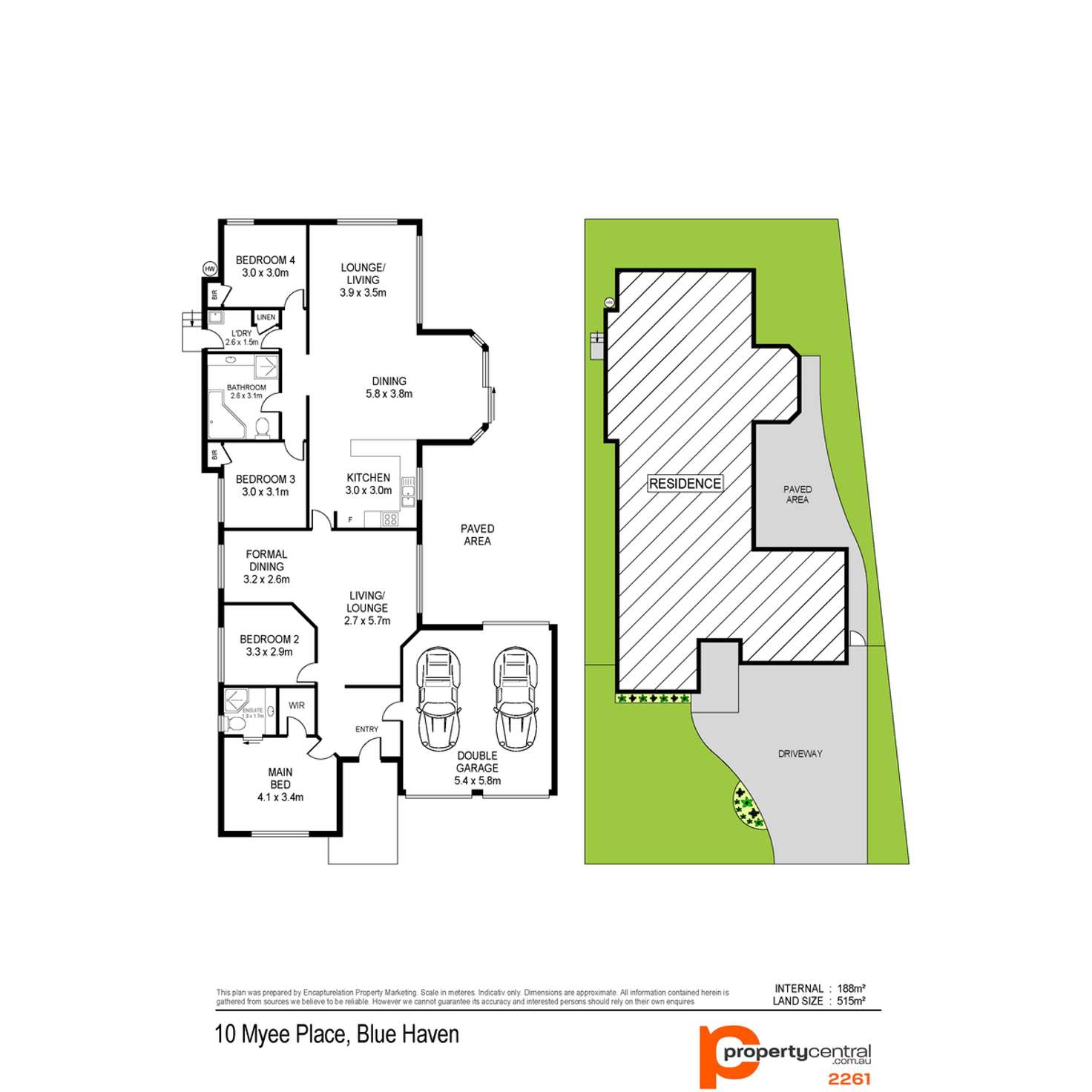 Floorplan of Homely house listing, 10 Myee Place, Blue Haven NSW 2262