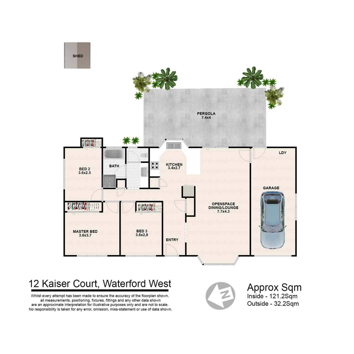 Floorplan of Homely house listing, 12 Kaiser Court, Waterford West QLD 4133