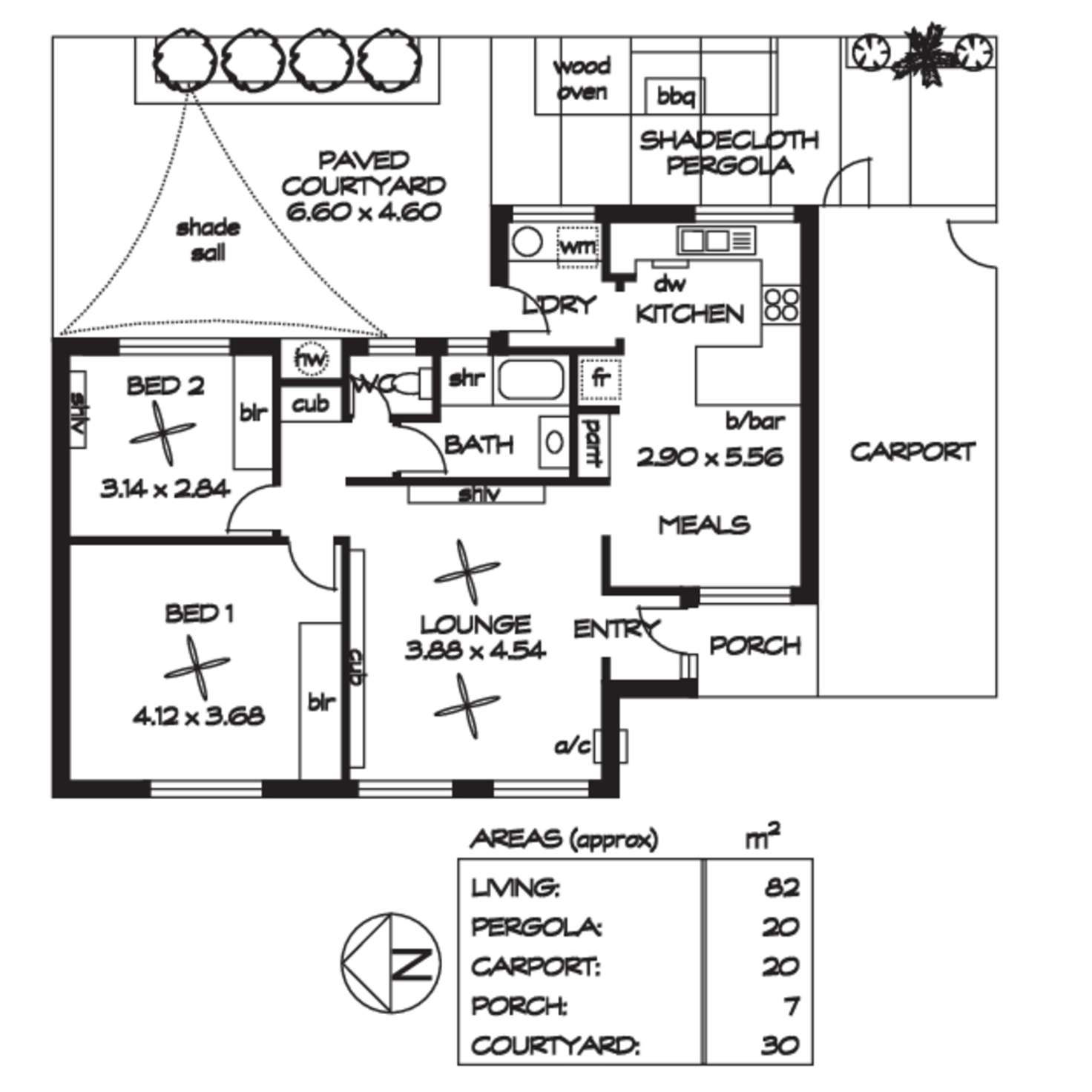 Floorplan of Homely unit listing, 1/5 Olive Road, Evandale SA 5069