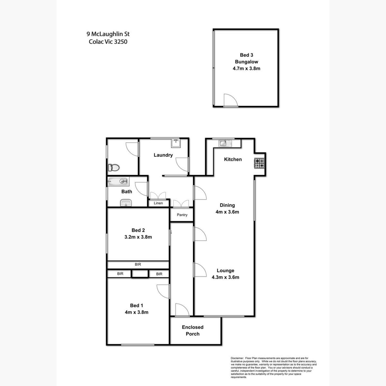 Floorplan of Homely house listing, 9 McLaughlin Street, Colac VIC 3250