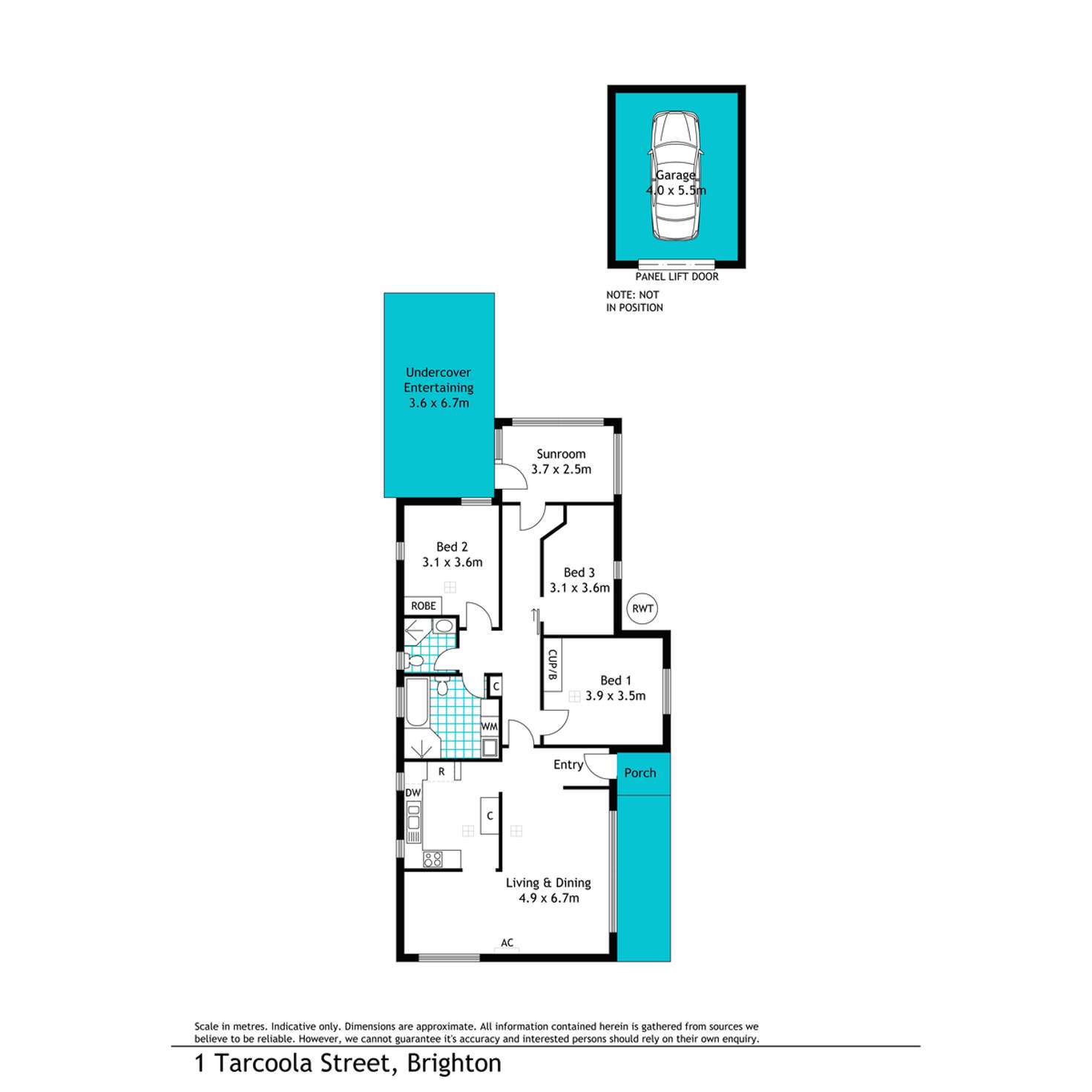 Floorplan of Homely house listing, 1 Tarcoola Street, Brighton SA 5048