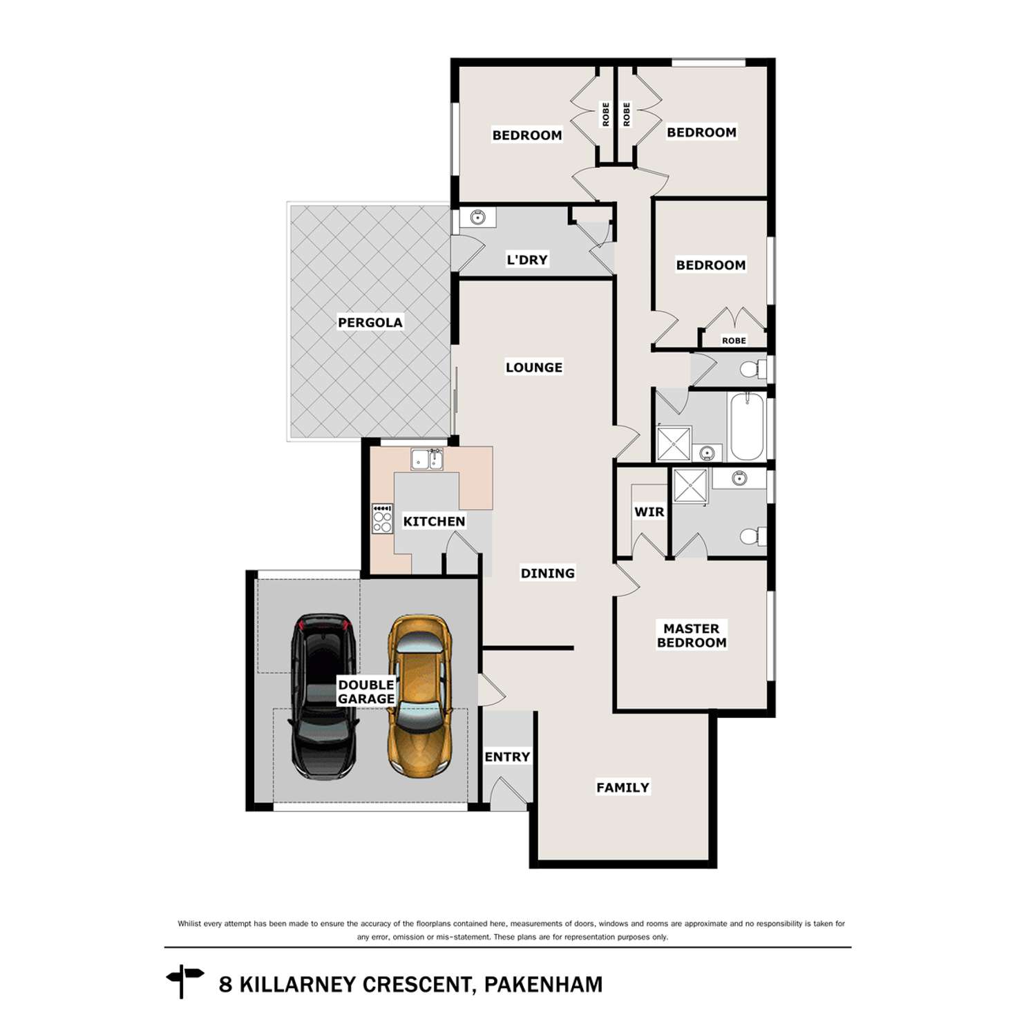 Floorplan of Homely house listing, 8 Killarney Crescent, Pakenham VIC 3810