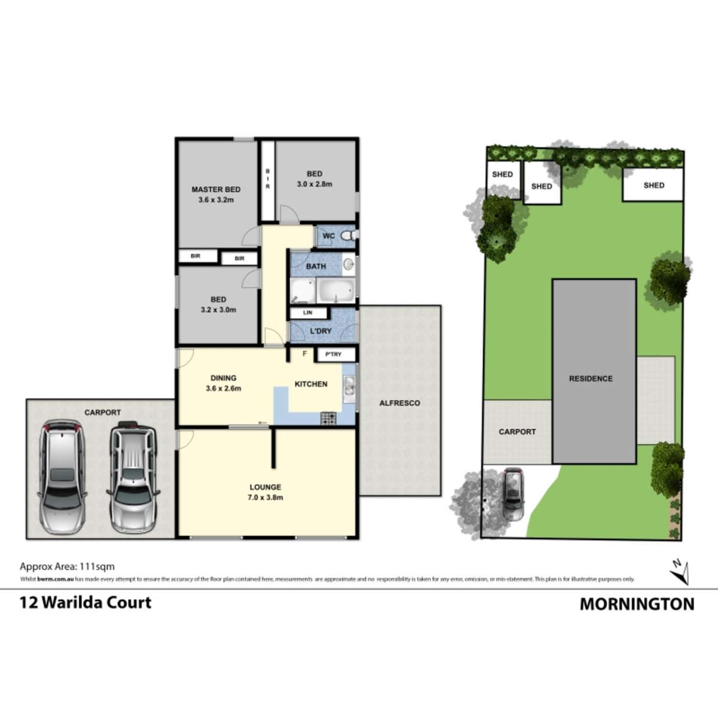 Floorplan of Homely house listing, 12 Warilda Court, Mornington VIC 3931