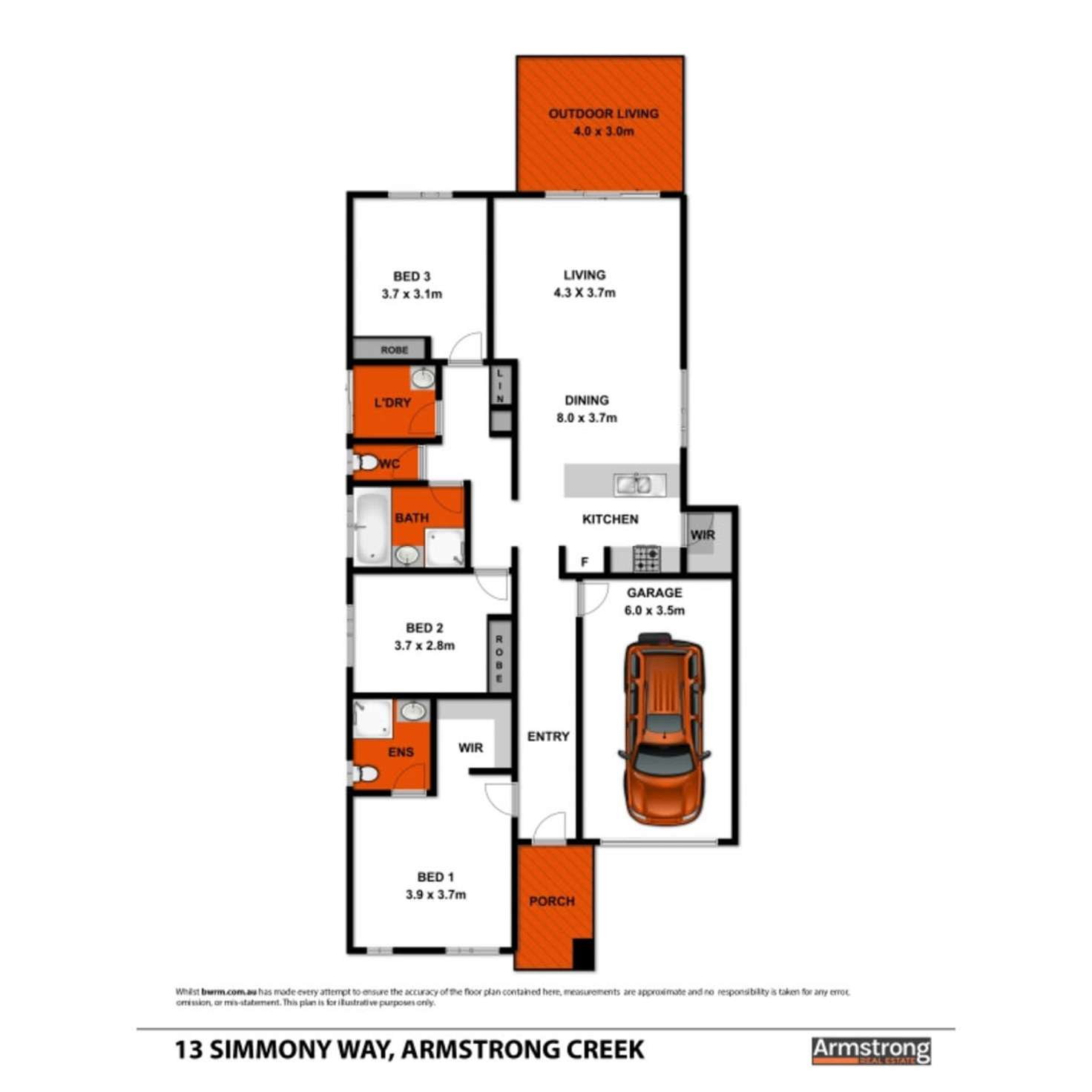 Floorplan of Homely house listing, 13 Simony Drive, Armstrong Creek VIC 3217