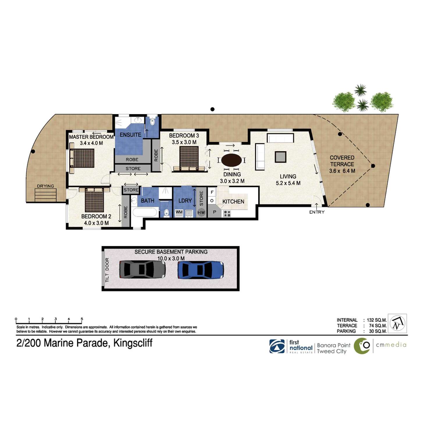 Floorplan of Homely unit listing, 2/200 Marine Parade, Kingscliff NSW 2487