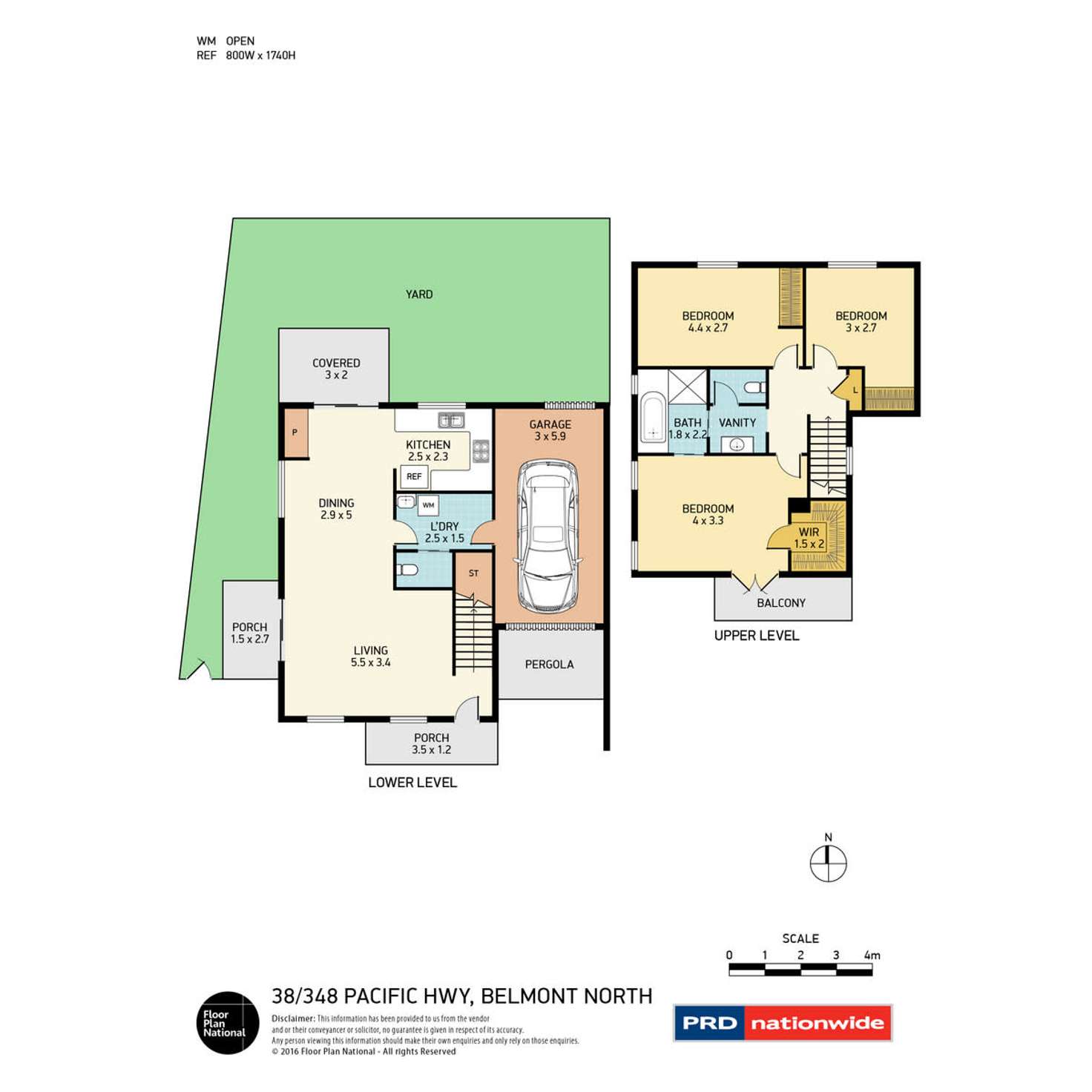 Floorplan of Homely villa listing, 38/348 Pacific Highway, Belmont North NSW 2280