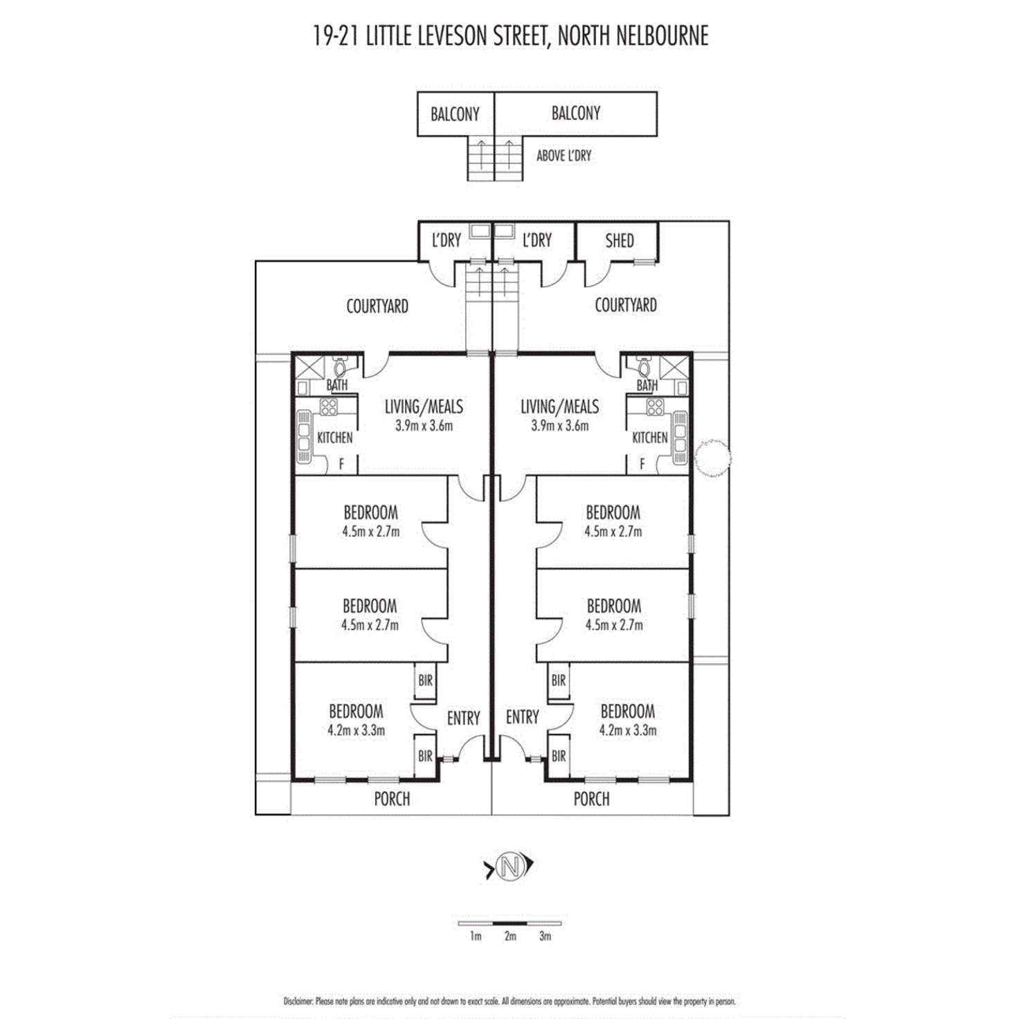 Floorplan of Homely house listing, 19-21 Little Leveson Street, North Melbourne VIC 3051