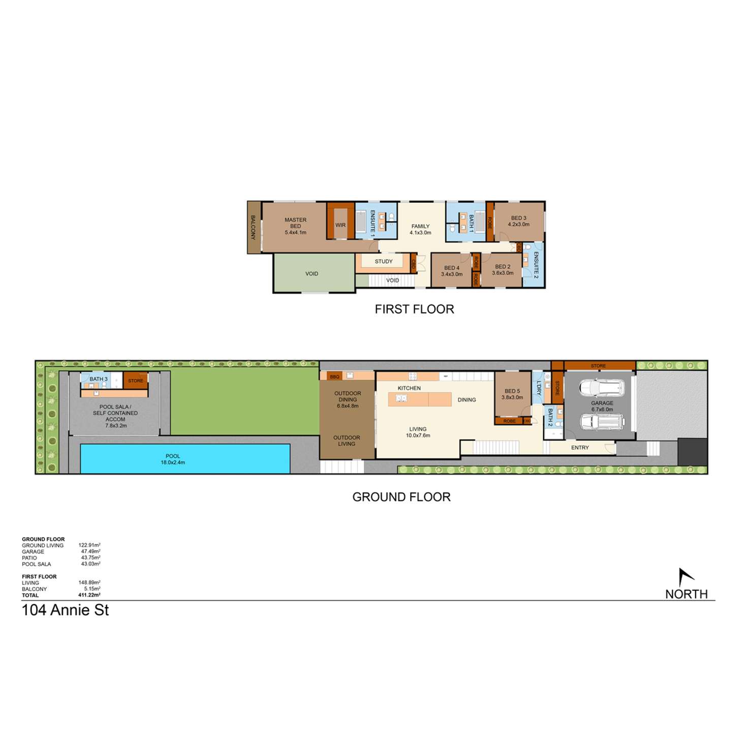 Floorplan of Homely house listing, 104 Annie Street, New Farm QLD 4005