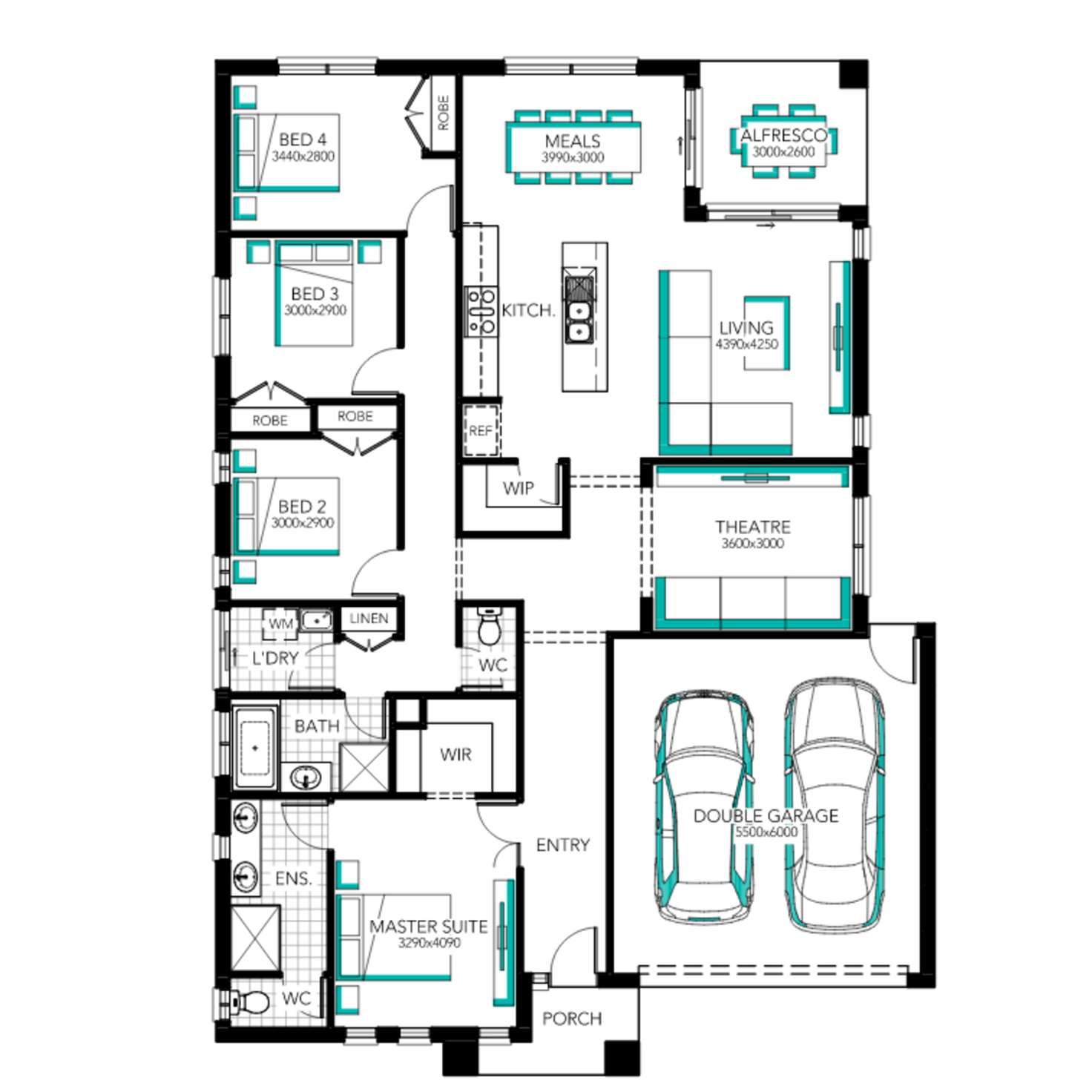 Floorplan of Homely house listing, 2191 W Boulevard, Armstrong Creek VIC 3217