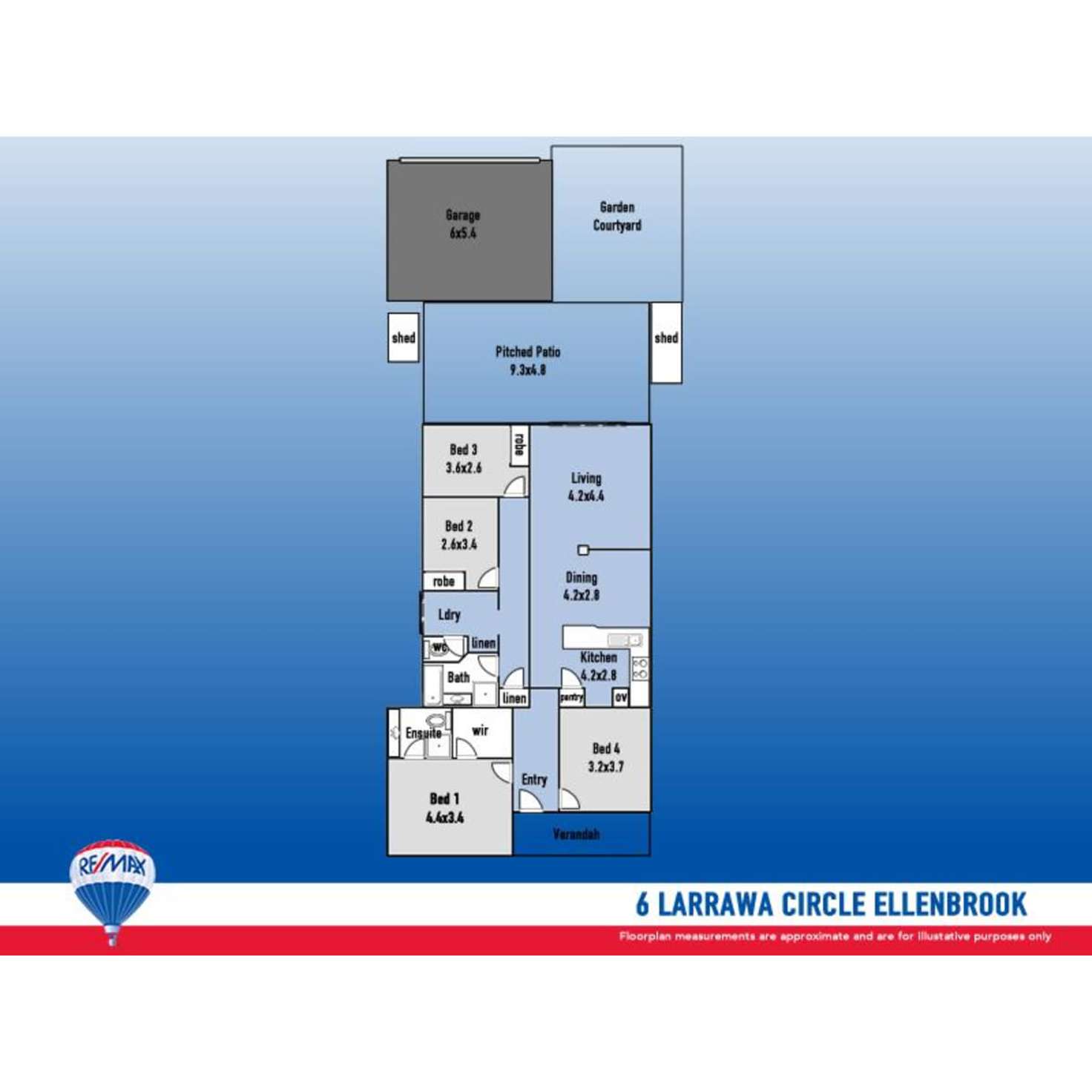Floorplan of Homely house listing, 6 Larrawa Circle, Ellenbrook WA 6069