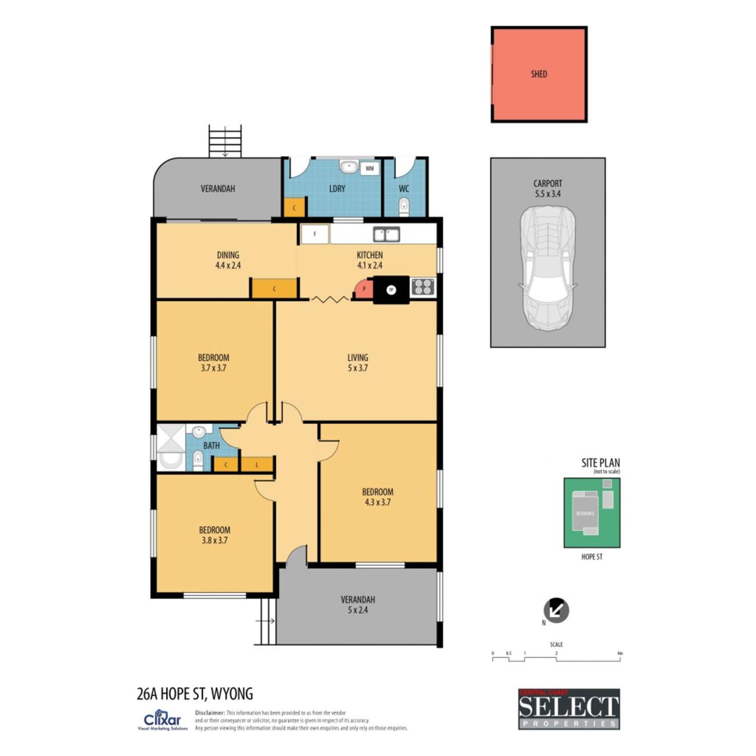 Floorplan of Homely house listing, 26A Hope Street, Wyong NSW 2259